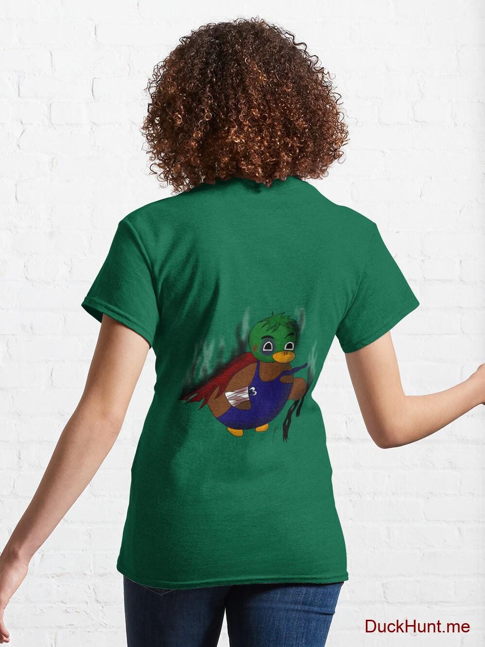 Dead Boss Duck (smoky) Green Classic T-Shirt (Back printed) alternative image 4