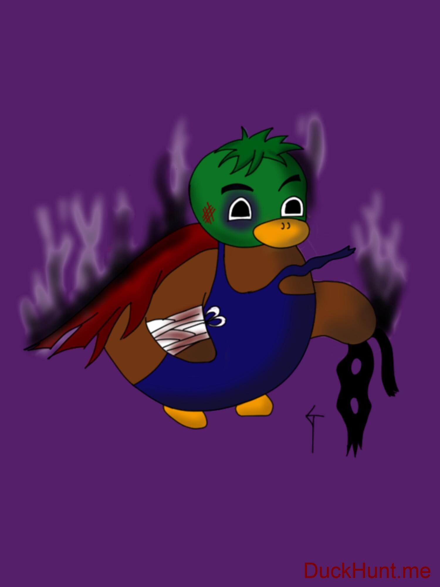 Dead Boss Duck (smoky) Purple Classic T-Shirt (Back printed) alternative image 2