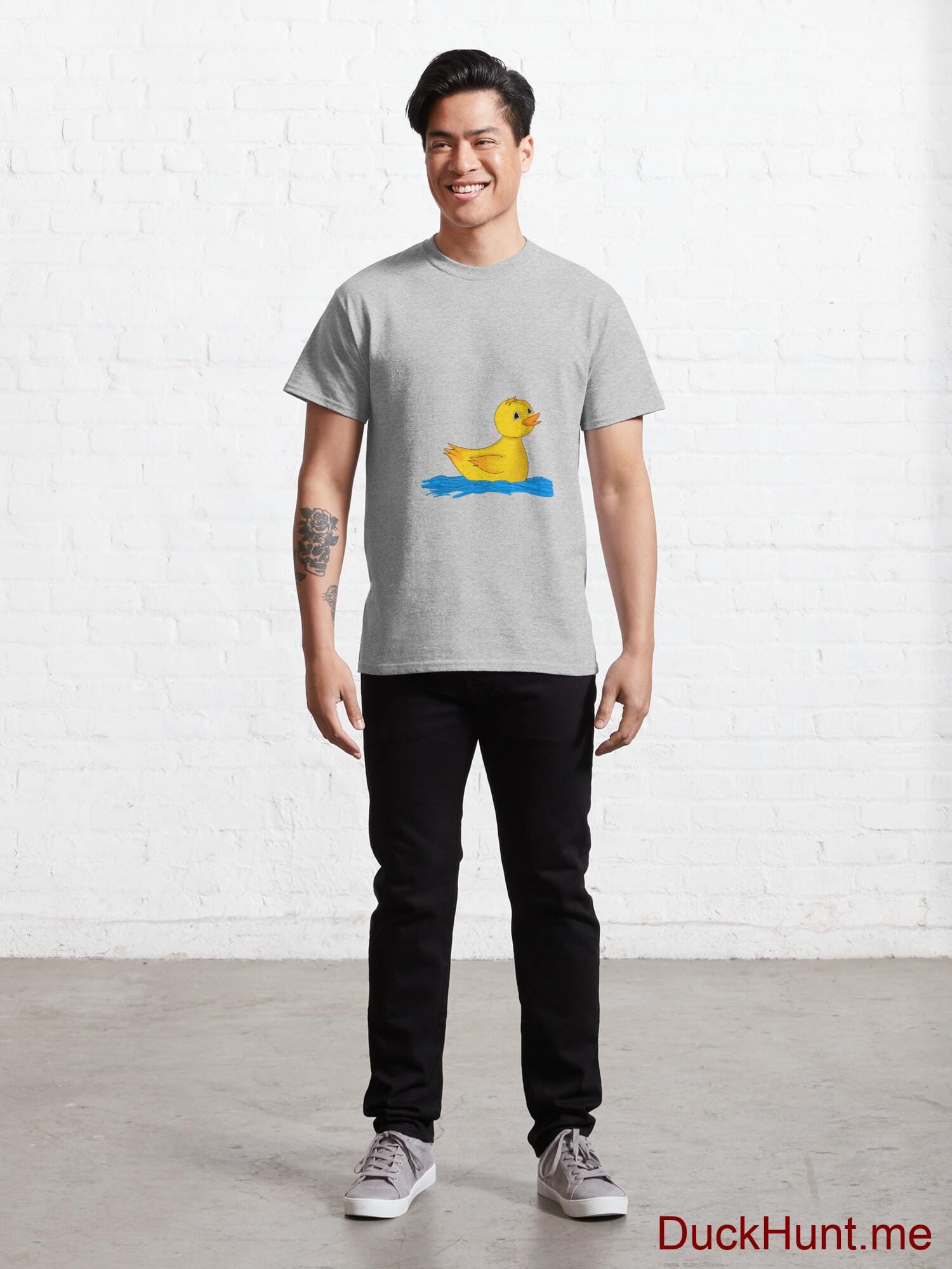 Plastic Duck Heather Grey Classic T-Shirt (Front printed) alternative image 6