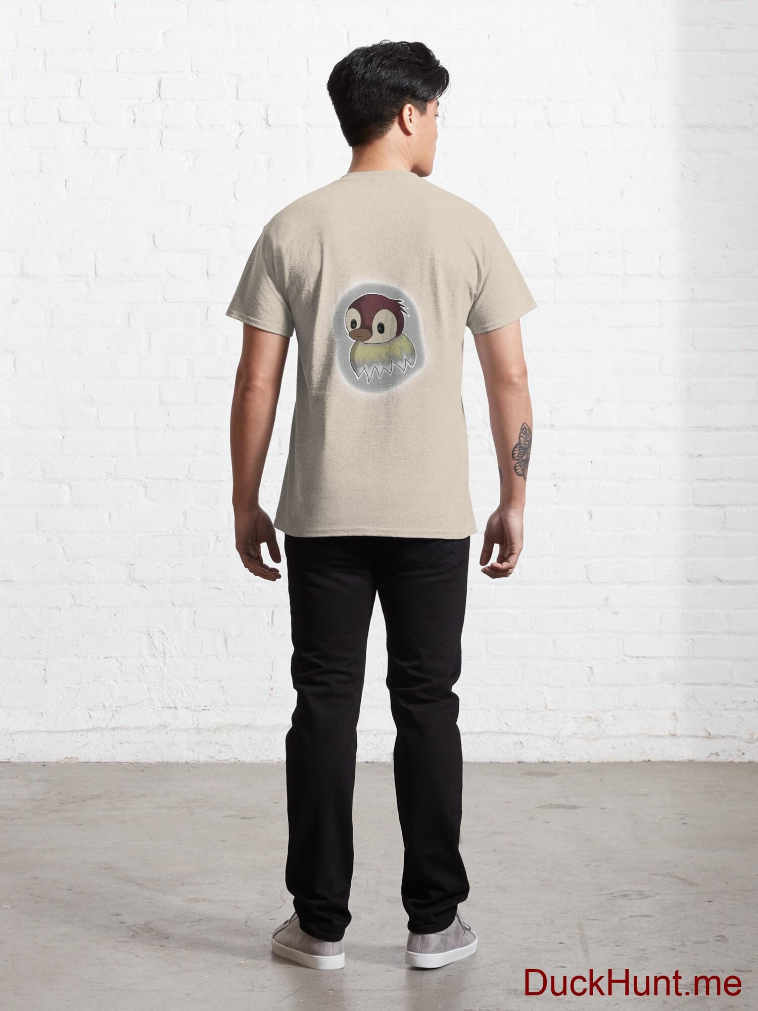 Ghost Duck (foggy) Creme Classic T-Shirt (Back printed) alternative image 3