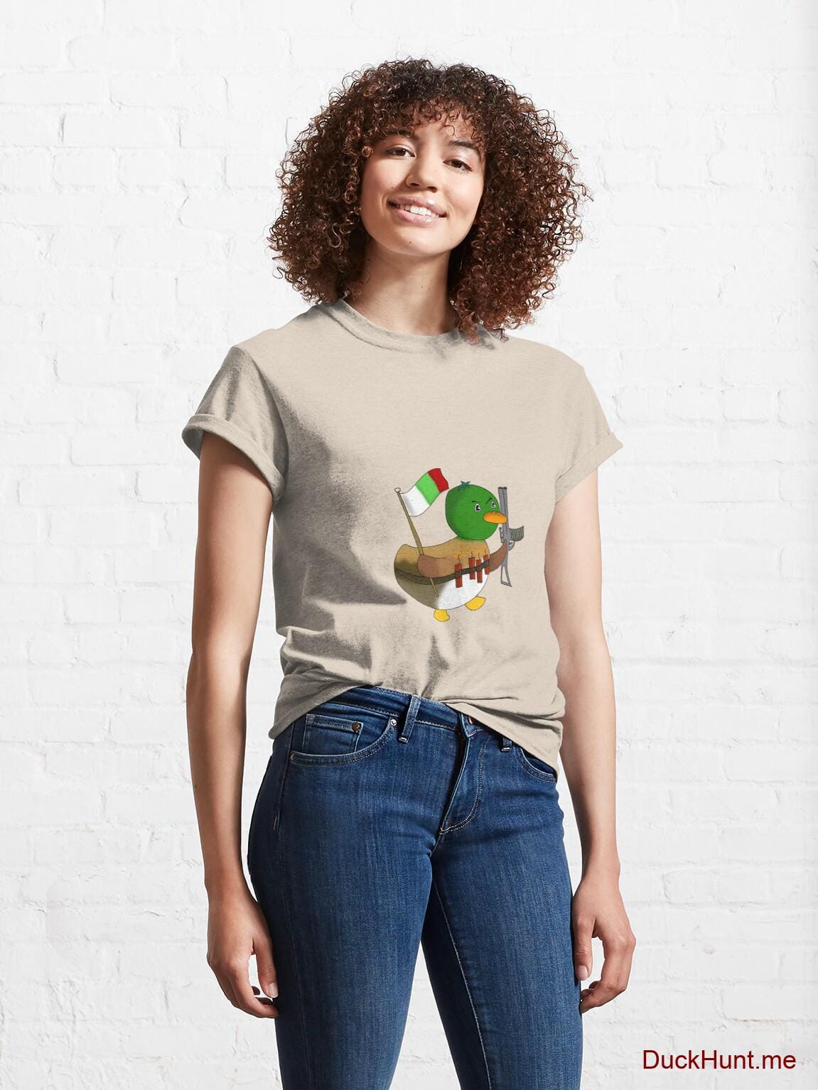 Kamikaze Duck Creme Classic T-Shirt (Front printed) alternative image 3