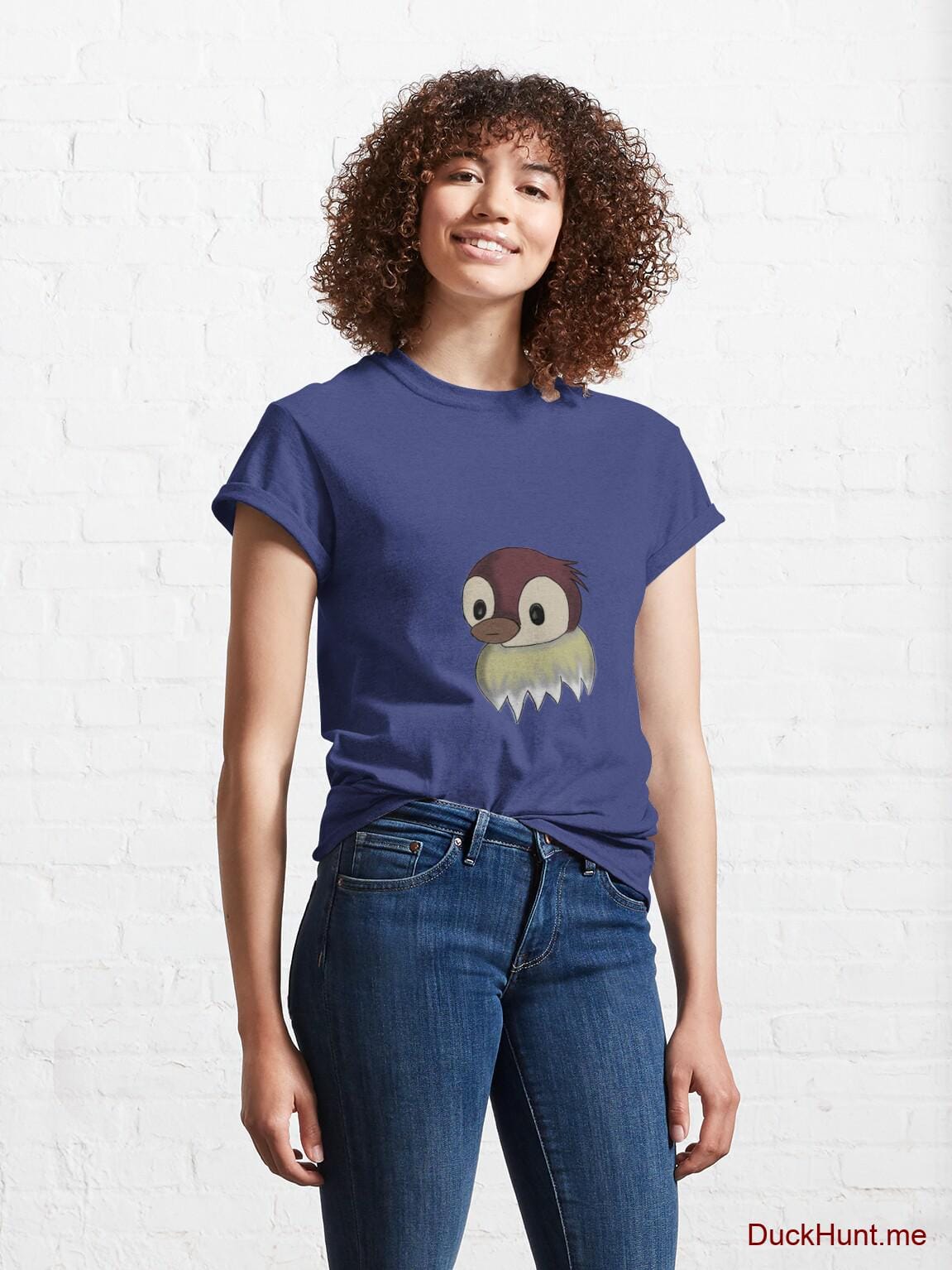 Ghost Duck (fogless) Blue Classic T-Shirt (Front printed) alternative image 3
