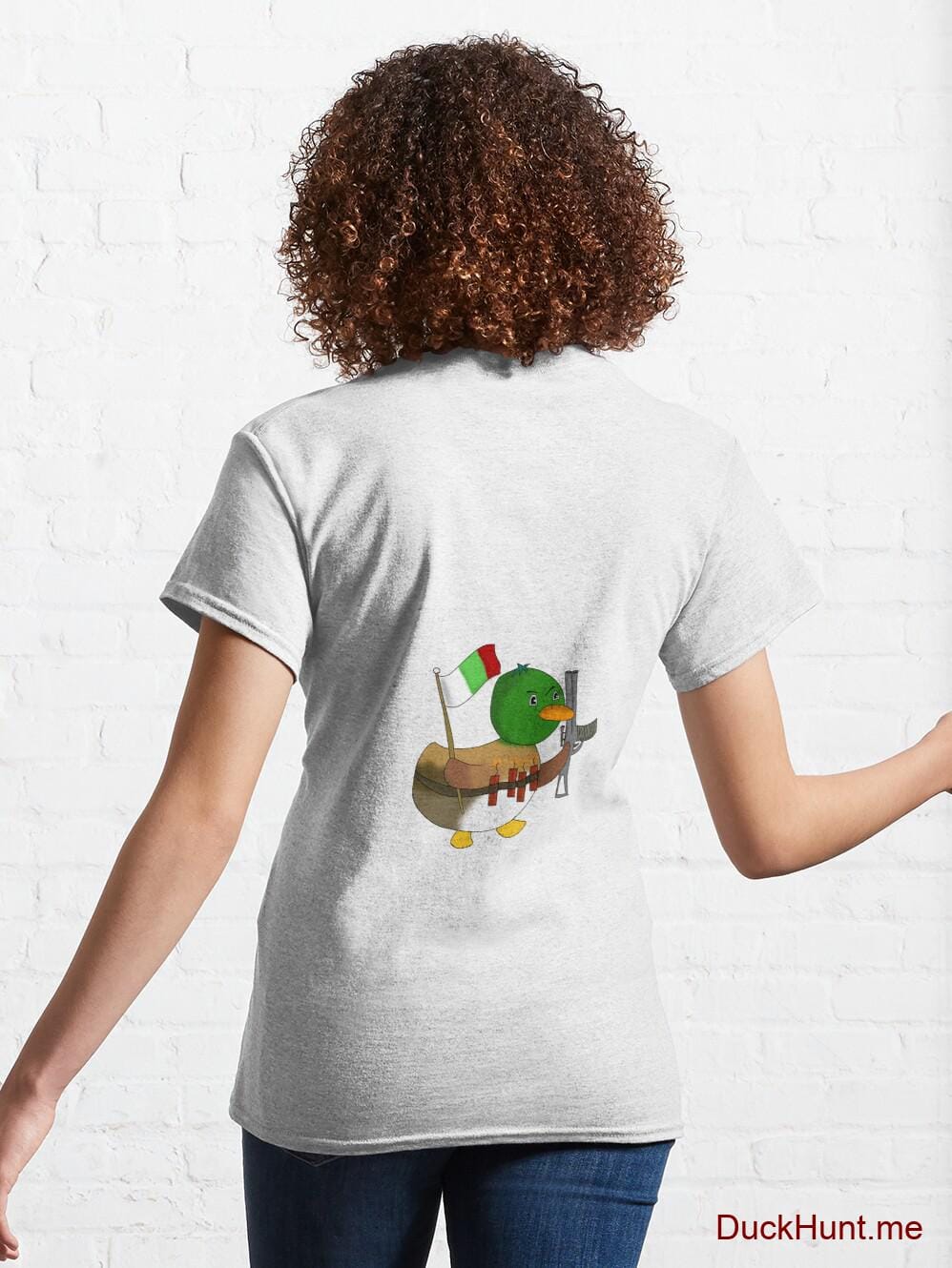 Kamikaze Duck White Classic T-Shirt (Back printed) alternative image 4