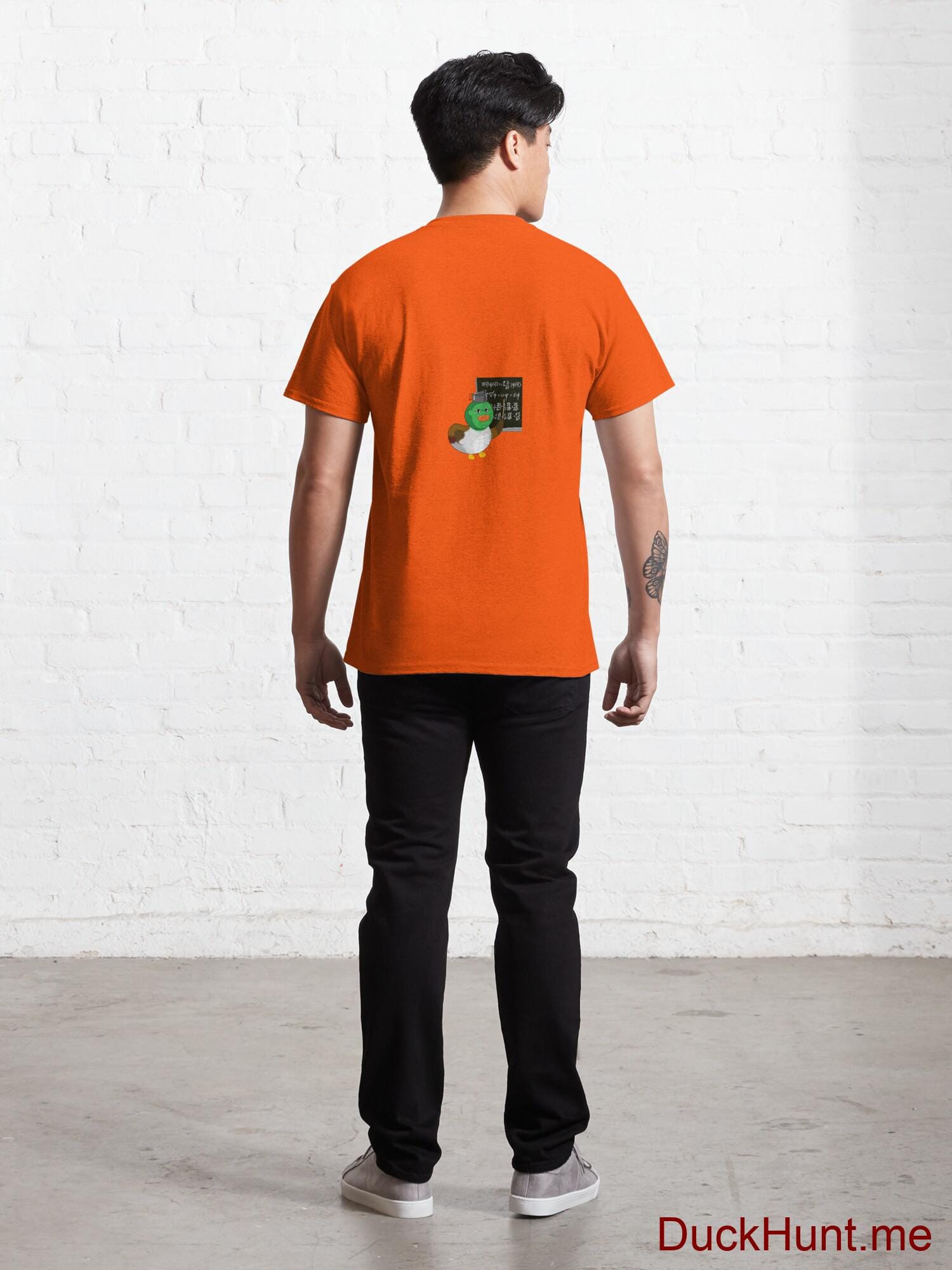 Prof Duck Orange Classic T-Shirt (Back printed) alternative image 3