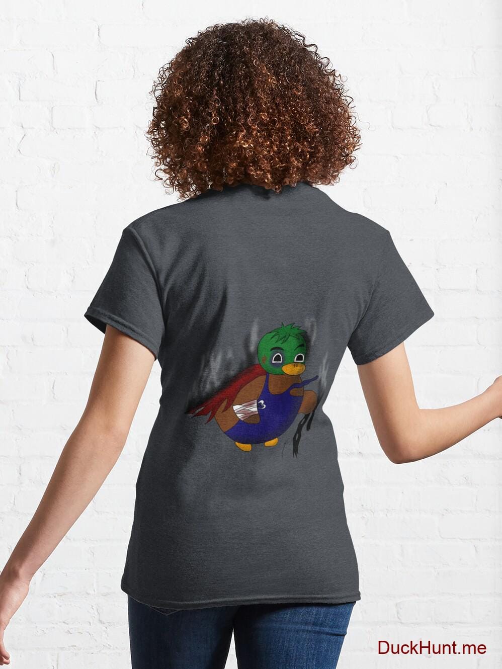Dead Boss Duck (smoky) Denim Heather Classic T-Shirt (Back printed) alternative image 4