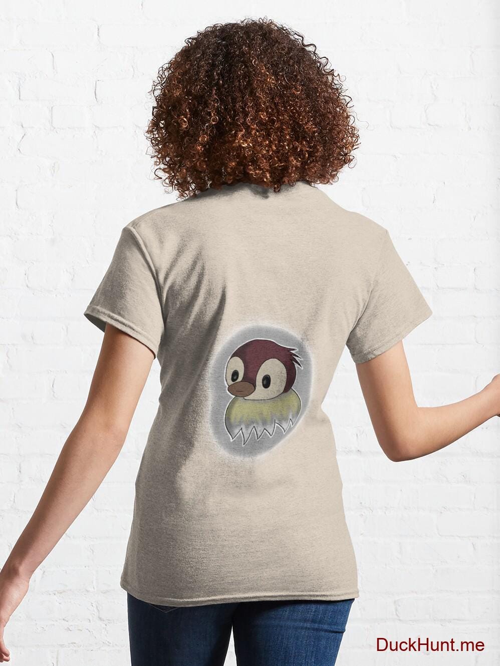 Ghost Duck (foggy) Creme Classic T-Shirt (Back printed) alternative image 4