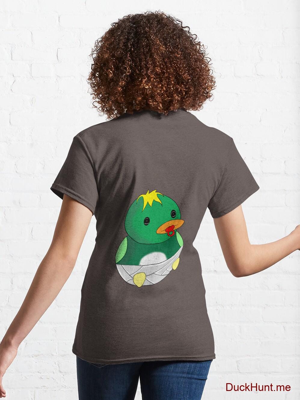Baby duck Dark Grey Classic T-Shirt (Back printed) alternative image 4