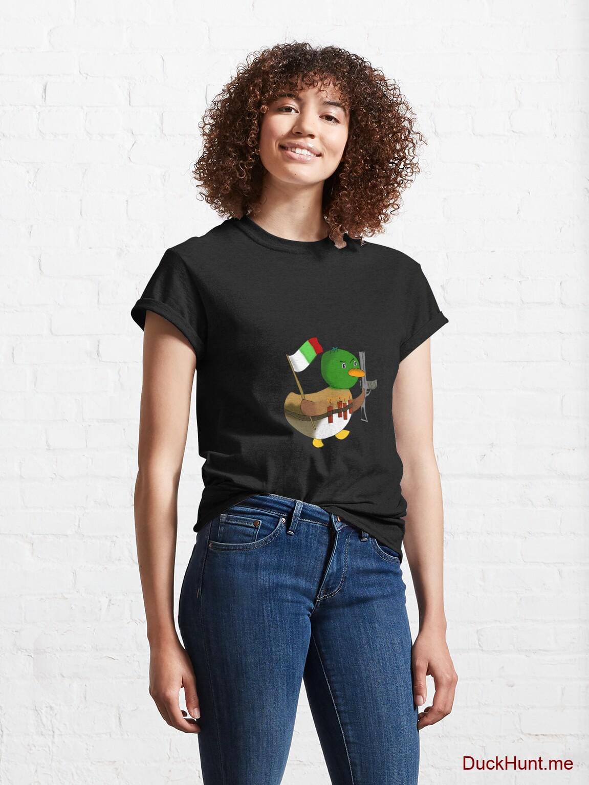 Kamikaze Duck Black Classic T-Shirt (Front printed) alternative image 3
