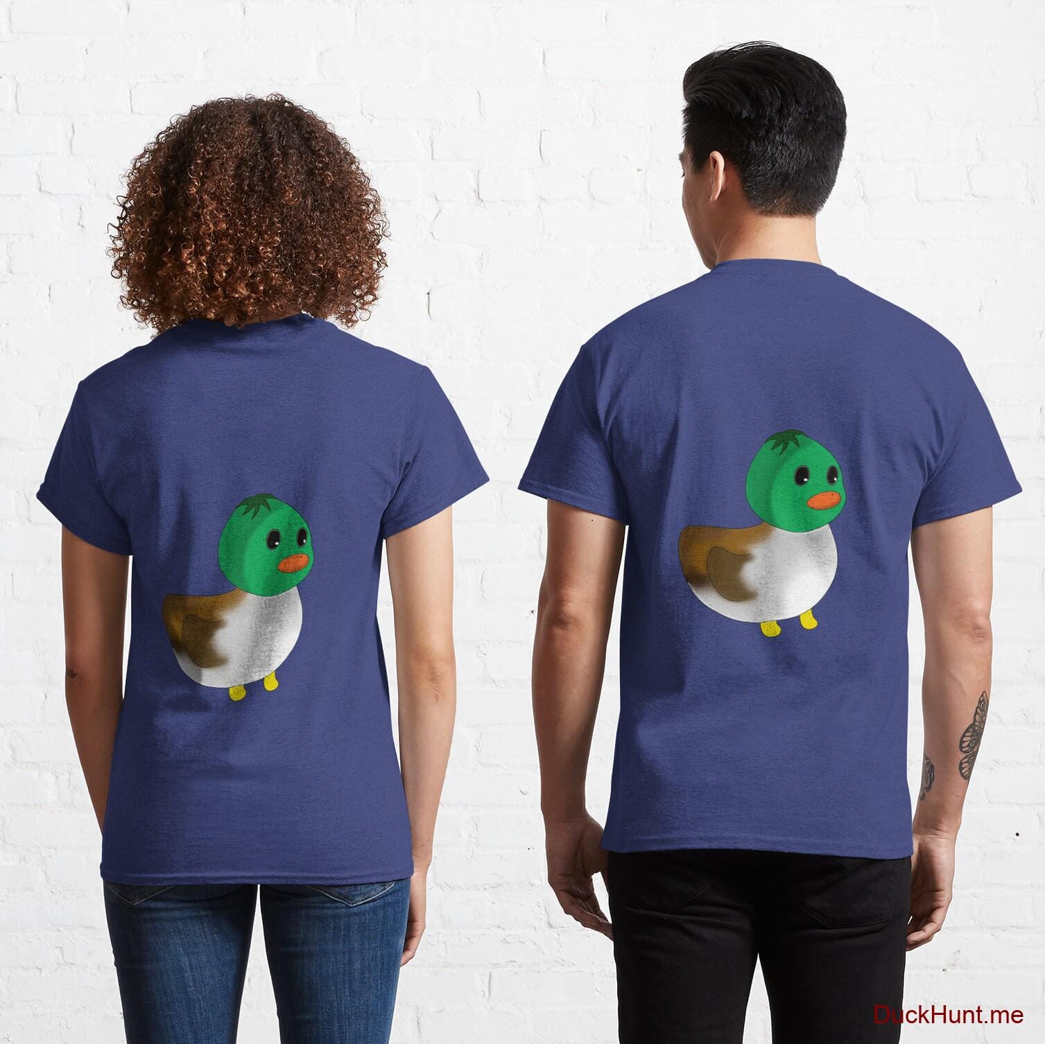 Normal Duck Blue Classic T-Shirt (Back printed)