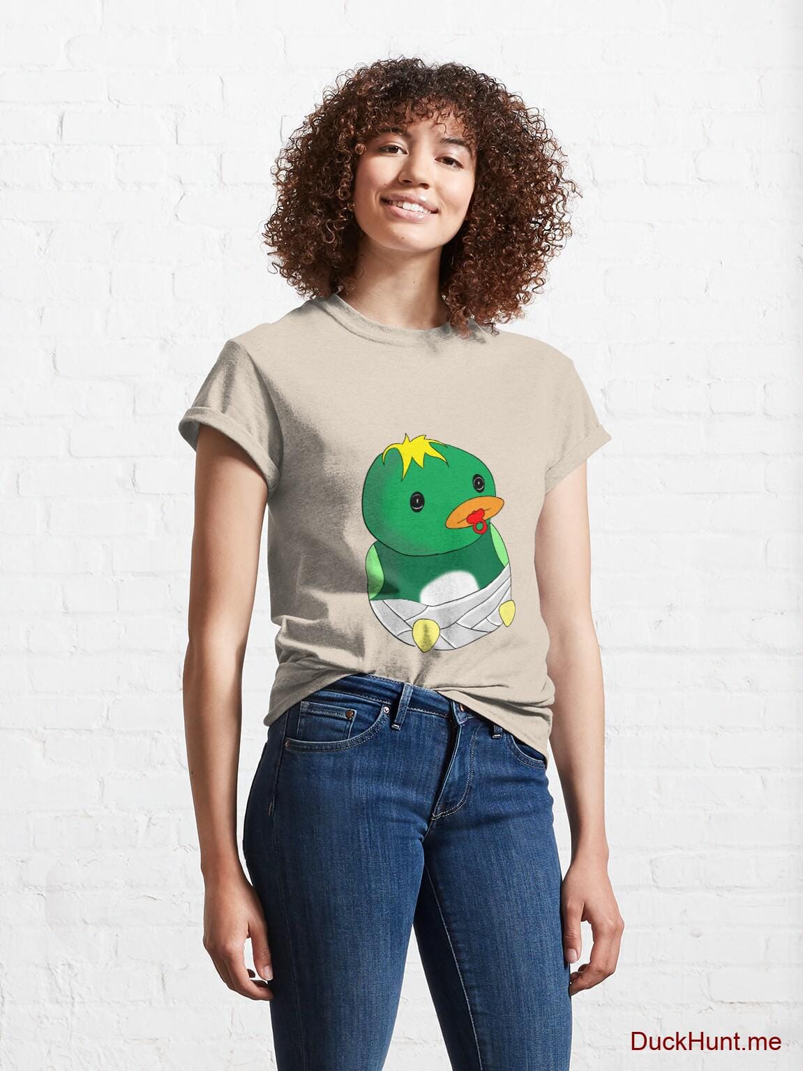Baby duck Creme Classic T-Shirt (Front printed) alternative image 3