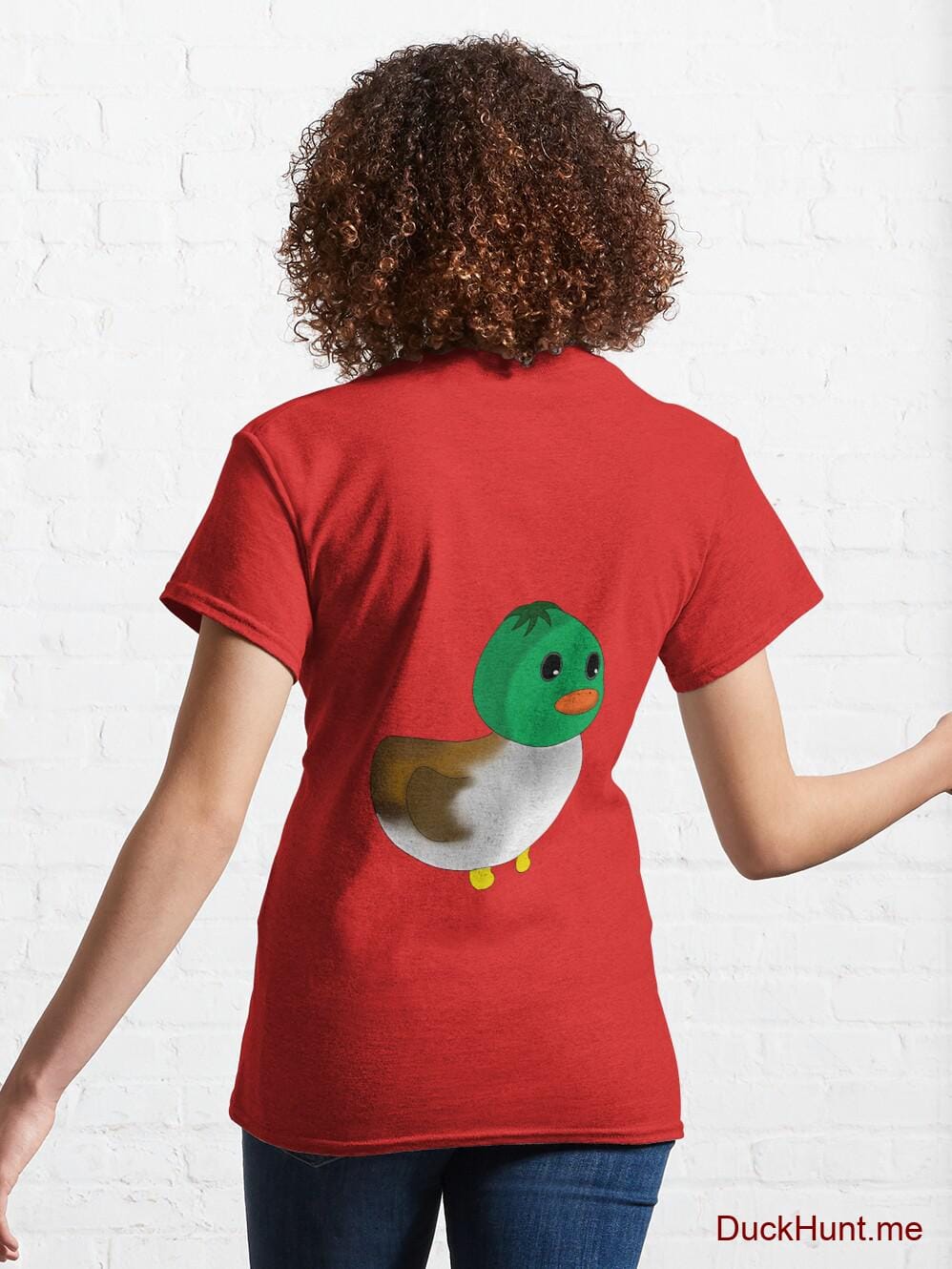 Normal Duck Red Classic T-Shirt (Back printed) alternative image 4
