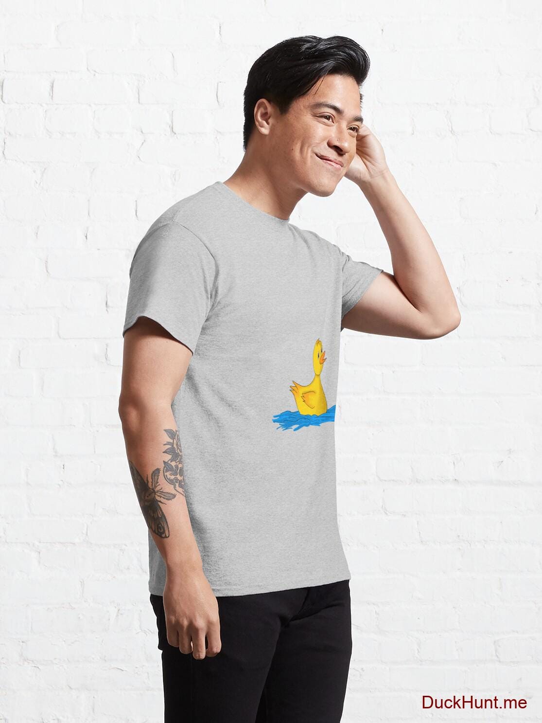 Plastic Duck Heather Grey Classic T-Shirt (Front printed) alternative image 4