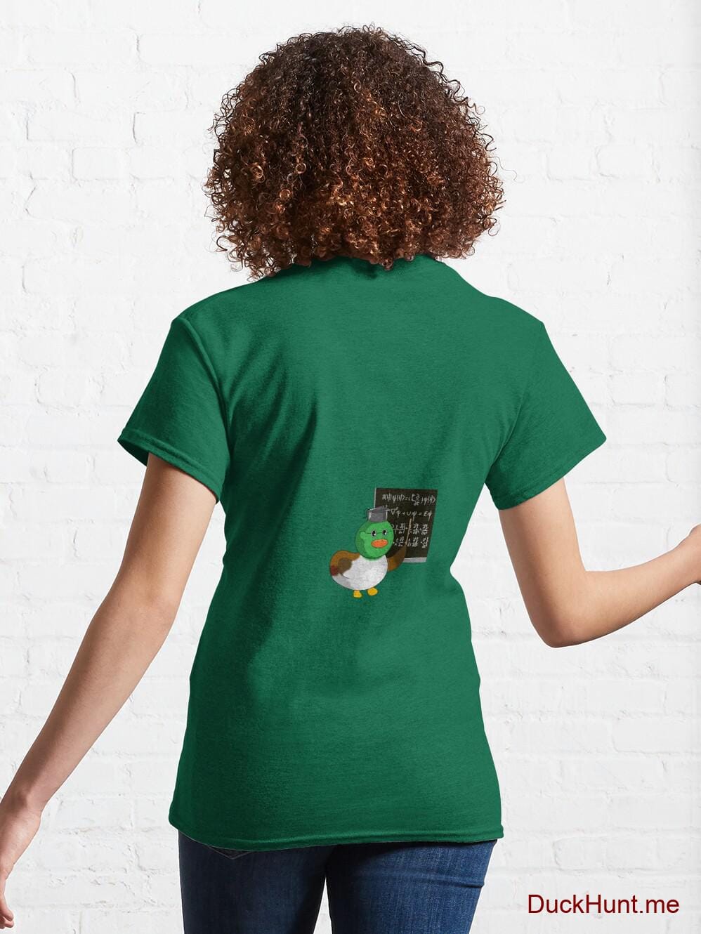 Prof Duck Green Classic T-Shirt (Back printed) alternative image 4