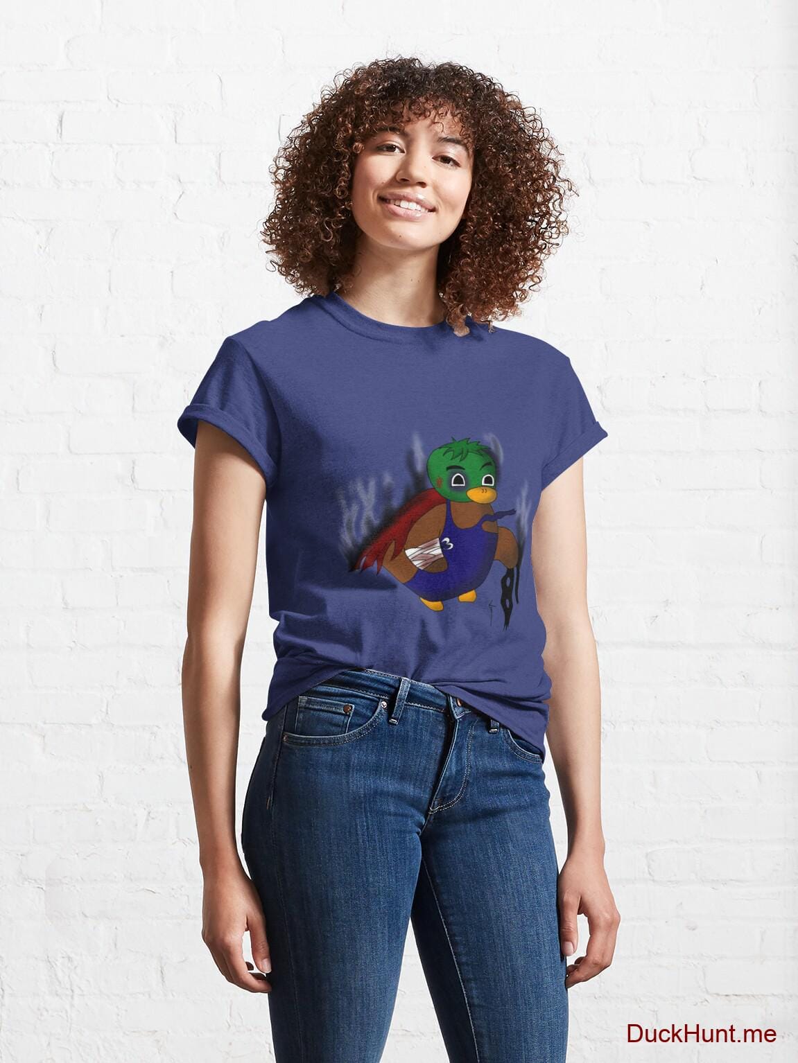 Dead Boss Duck (smoky) Blue Classic T-Shirt (Front printed) alternative image 3