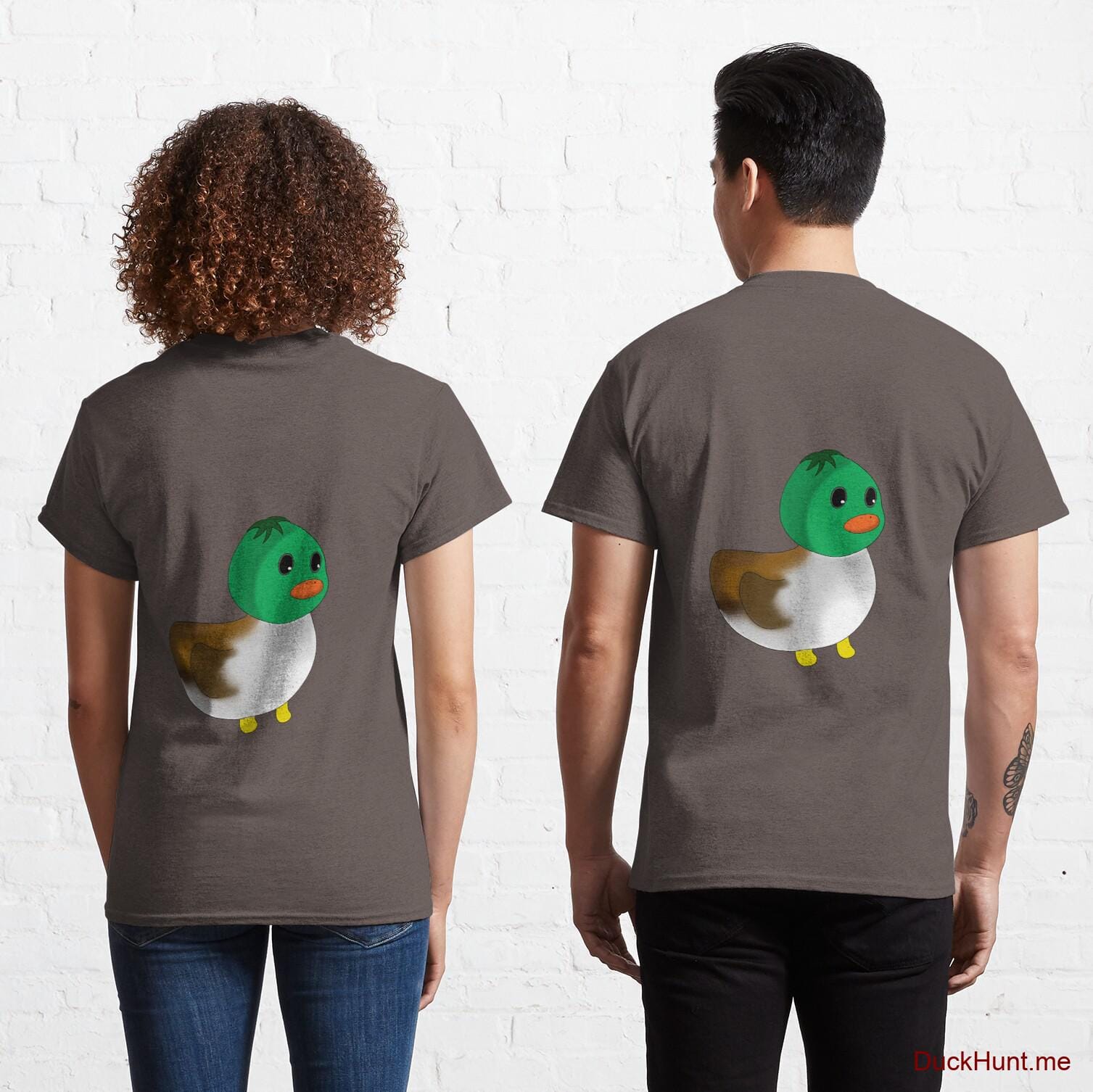 Normal Duck Dark Grey Classic T-Shirt (Back printed)