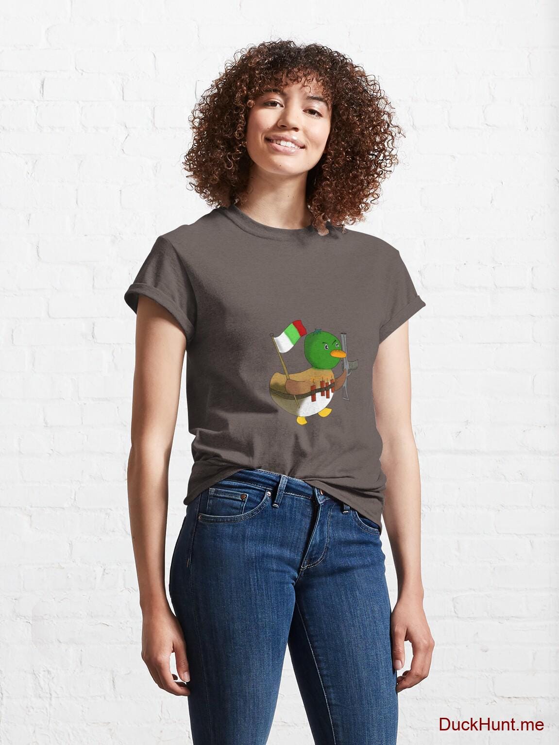 Kamikaze Duck Dark Grey Classic T-Shirt (Front printed) alternative image 3