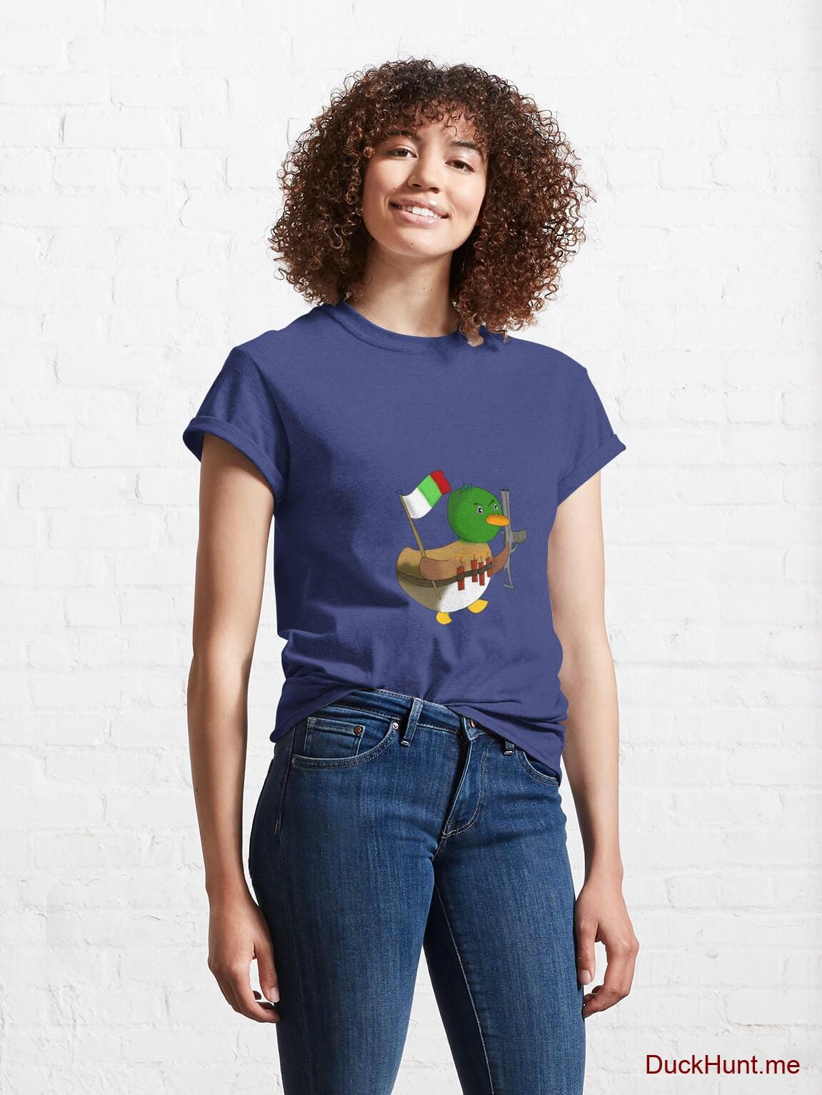 Kamikaze Duck Blue Classic T-Shirt (Front printed) alternative image 3