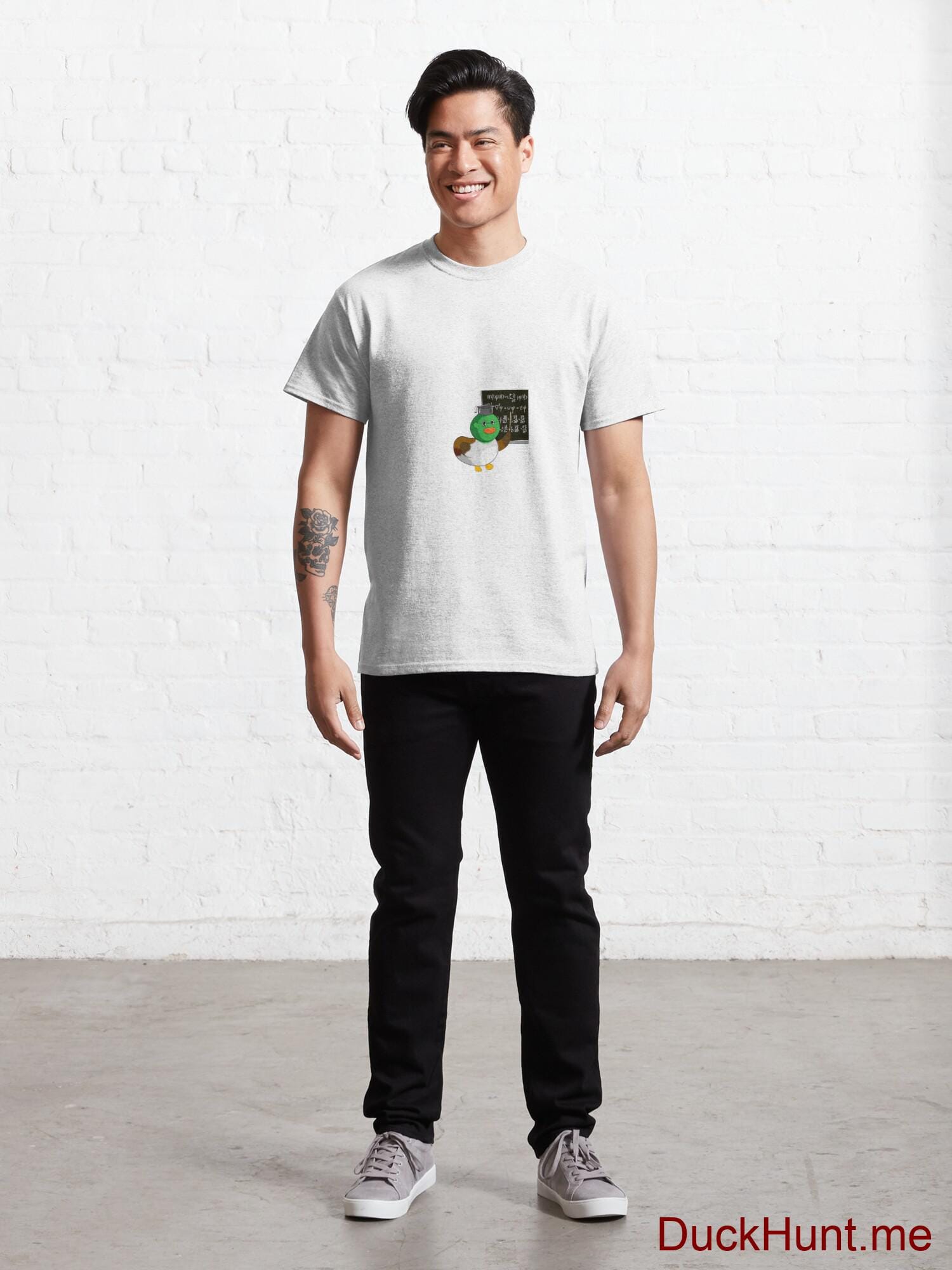 Prof Duck White Classic T-Shirt (Front printed) alternative image 6