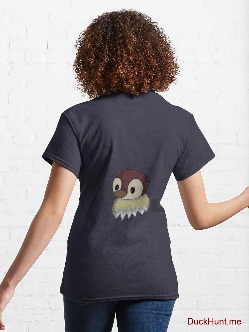 Ghost Duck (fogless) Navy Classic T-Shirt (Back printed) alternative image 4