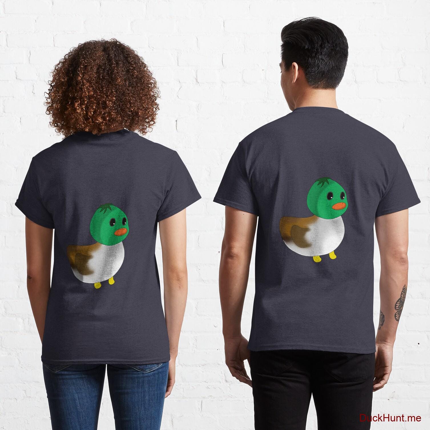 Normal Duck Navy Classic T-Shirt (Back printed)