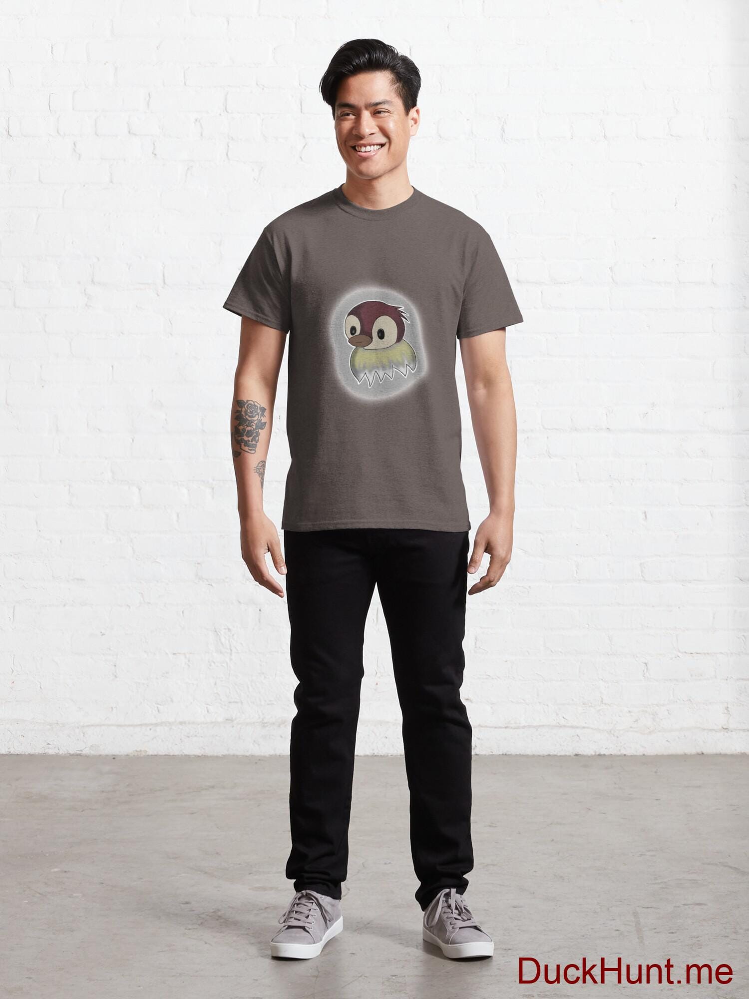 Ghost Duck (foggy) Dark Grey Classic T-Shirt (Front printed) alternative image 6