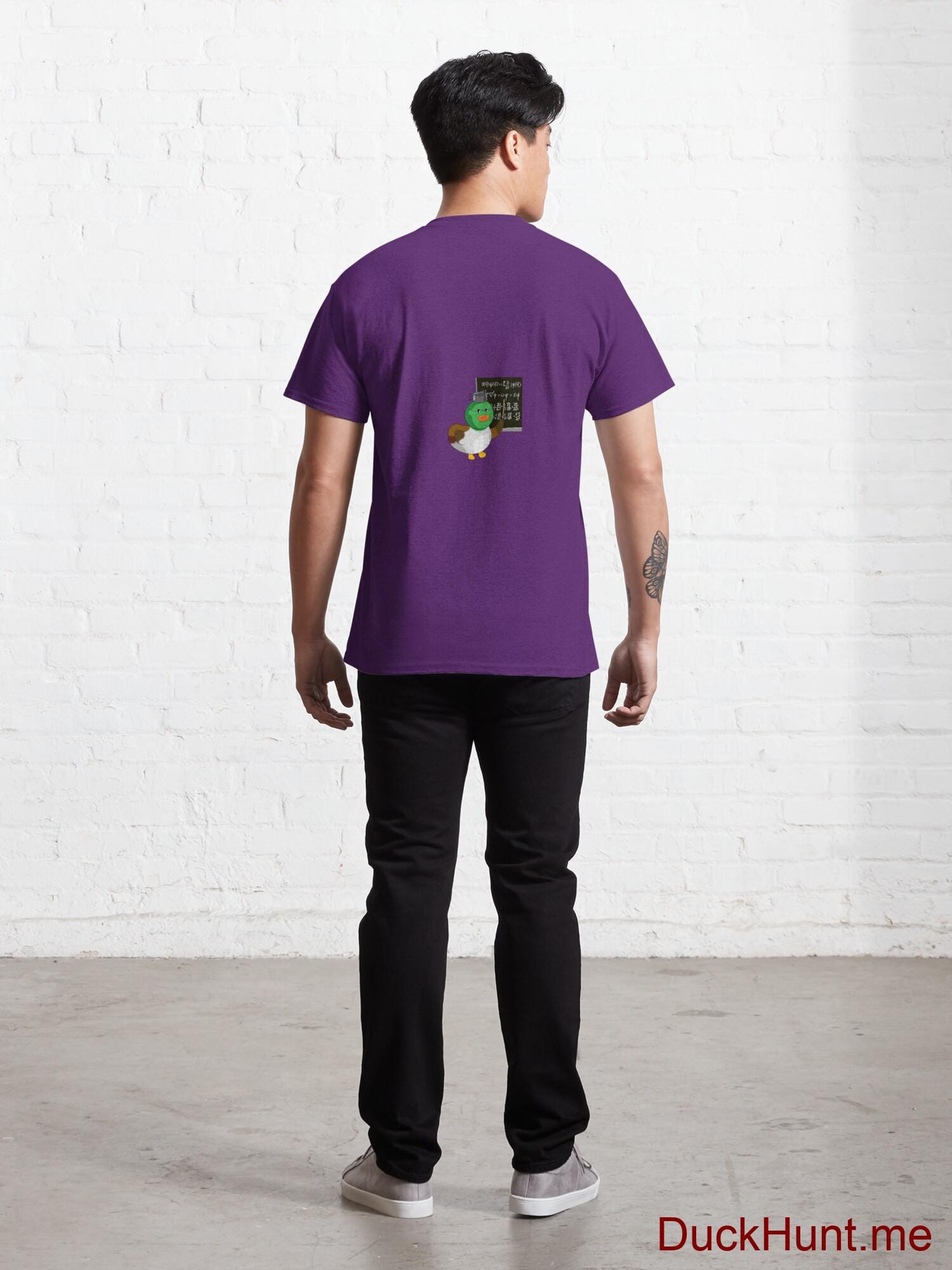 Prof Duck Purple Classic T-Shirt (Back printed) alternative image 3