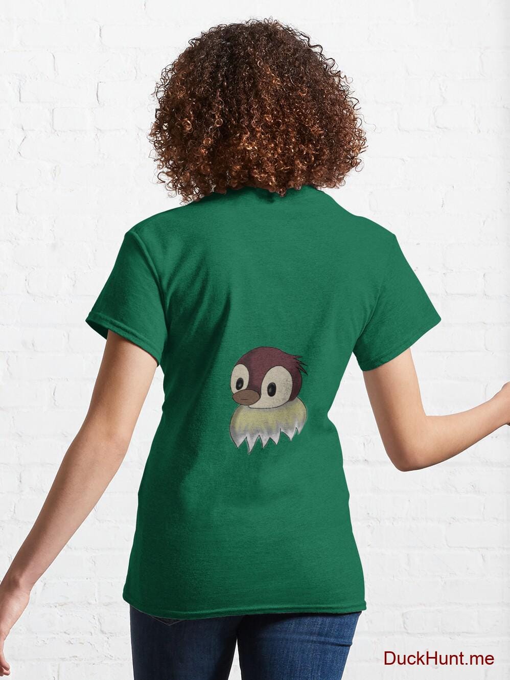 Ghost Duck (fogless) Green Classic T-Shirt (Back printed) alternative image 4