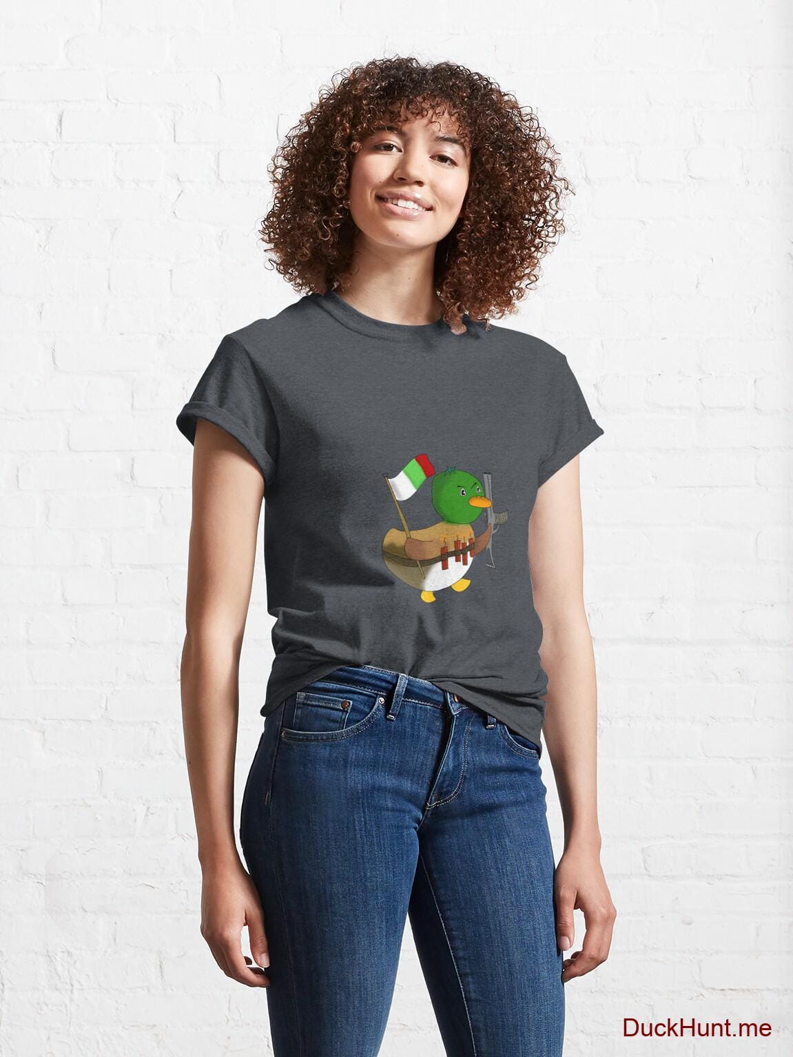 Kamikaze Duck Denim Heather Classic T-Shirt (Front printed) alternative image 3