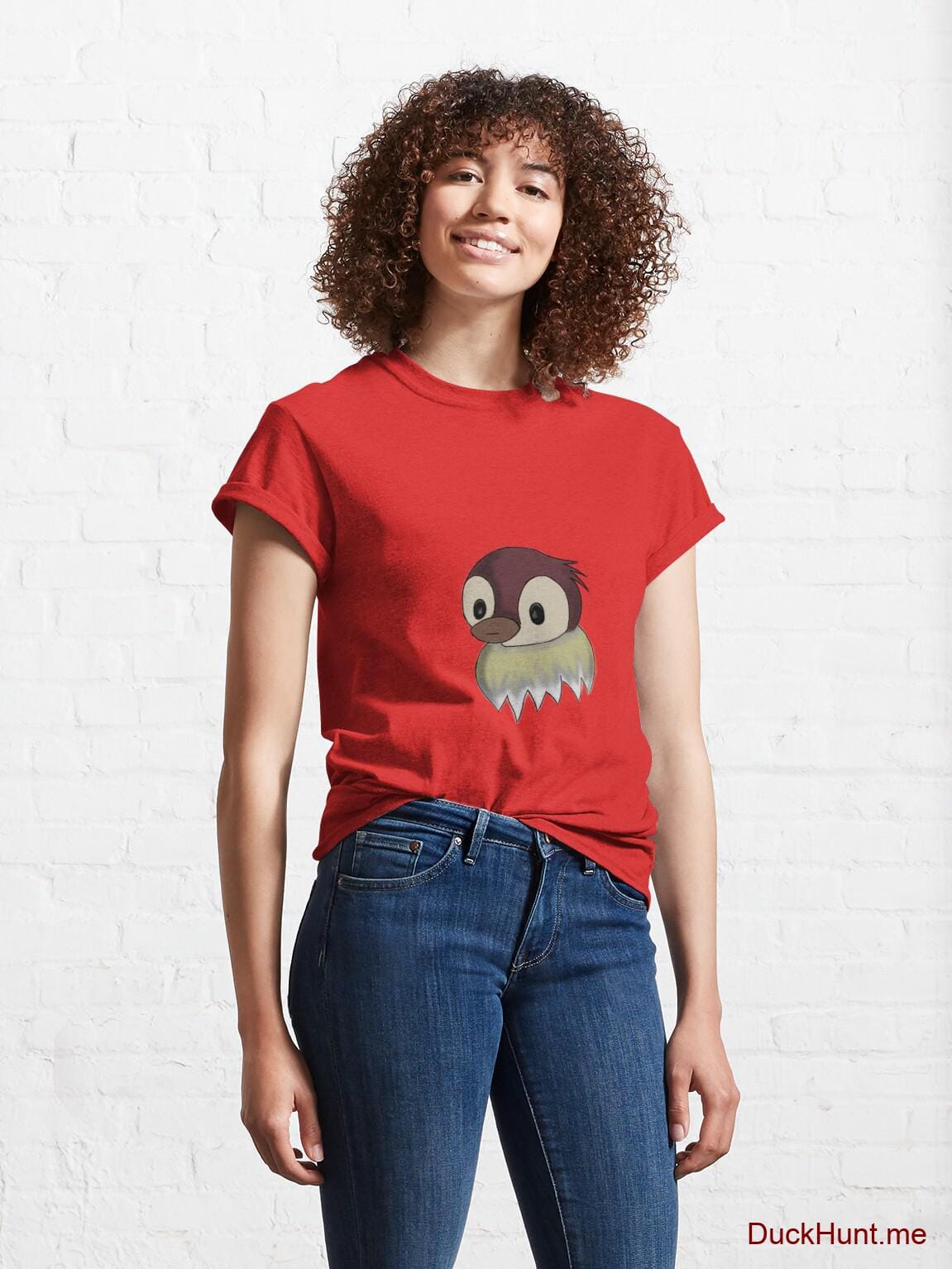 Ghost Duck (fogless) Red Classic T-Shirt (Front printed) alternative image 3