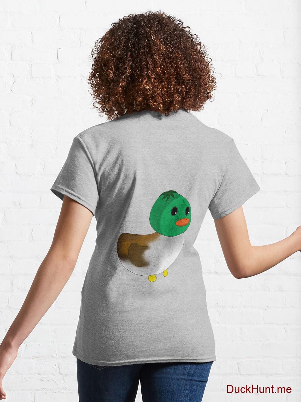 Normal Duck Heather Grey Classic T-Shirt (Back printed) alternative image 4