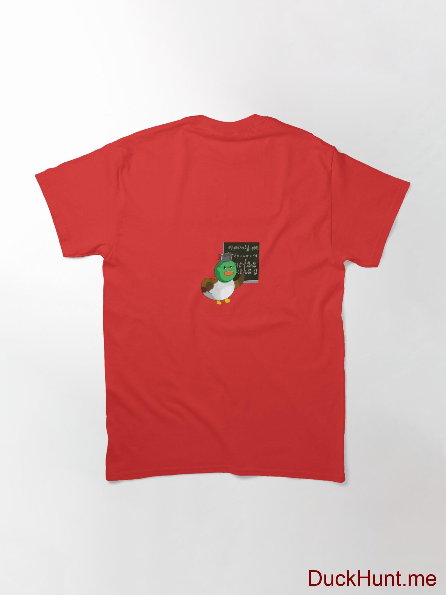 Prof Duck Red Classic T-Shirt (Back printed) alternative image 1