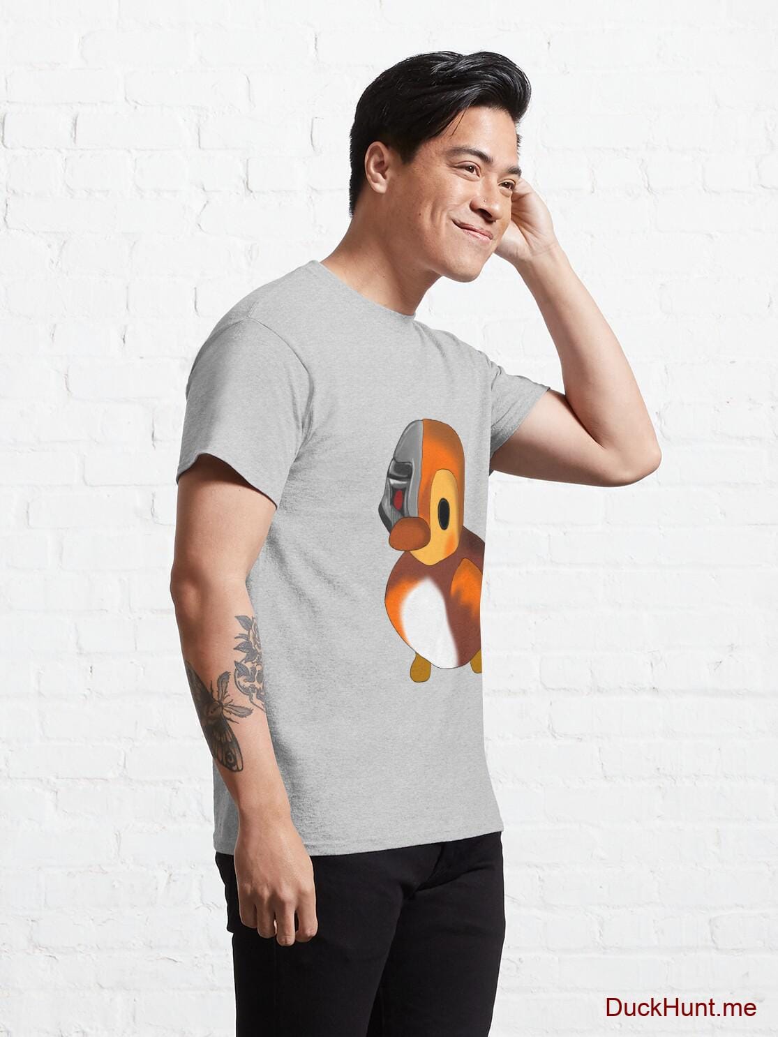 Mechanical Duck Heather Grey Classic T-Shirt (Front printed) alternative image 4