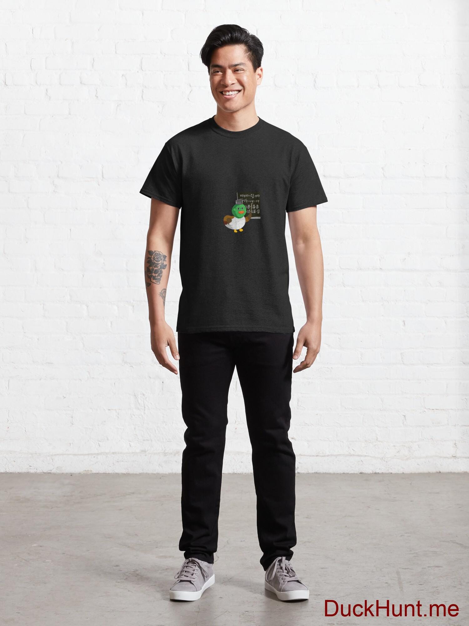 Prof Duck Black Classic T-Shirt (Front printed) alternative image 6