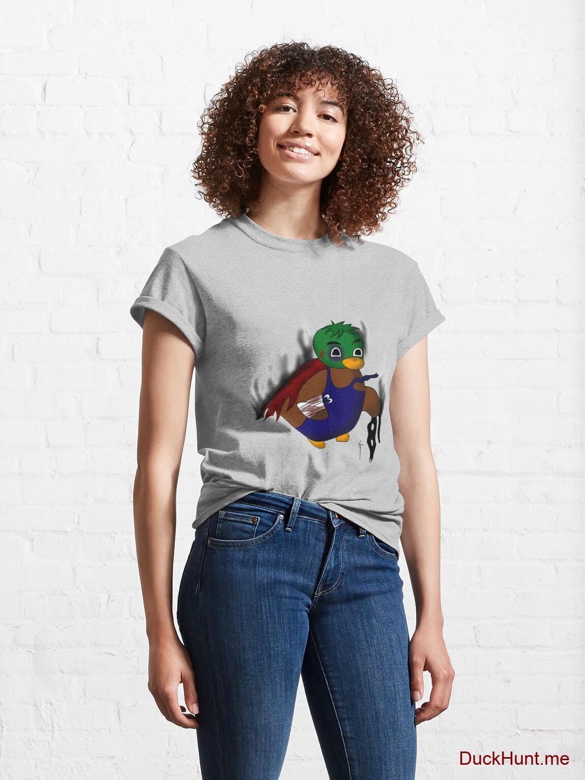 Dead Boss Duck (smoky) Heather Grey Classic T-Shirt (Front printed) alternative image 3