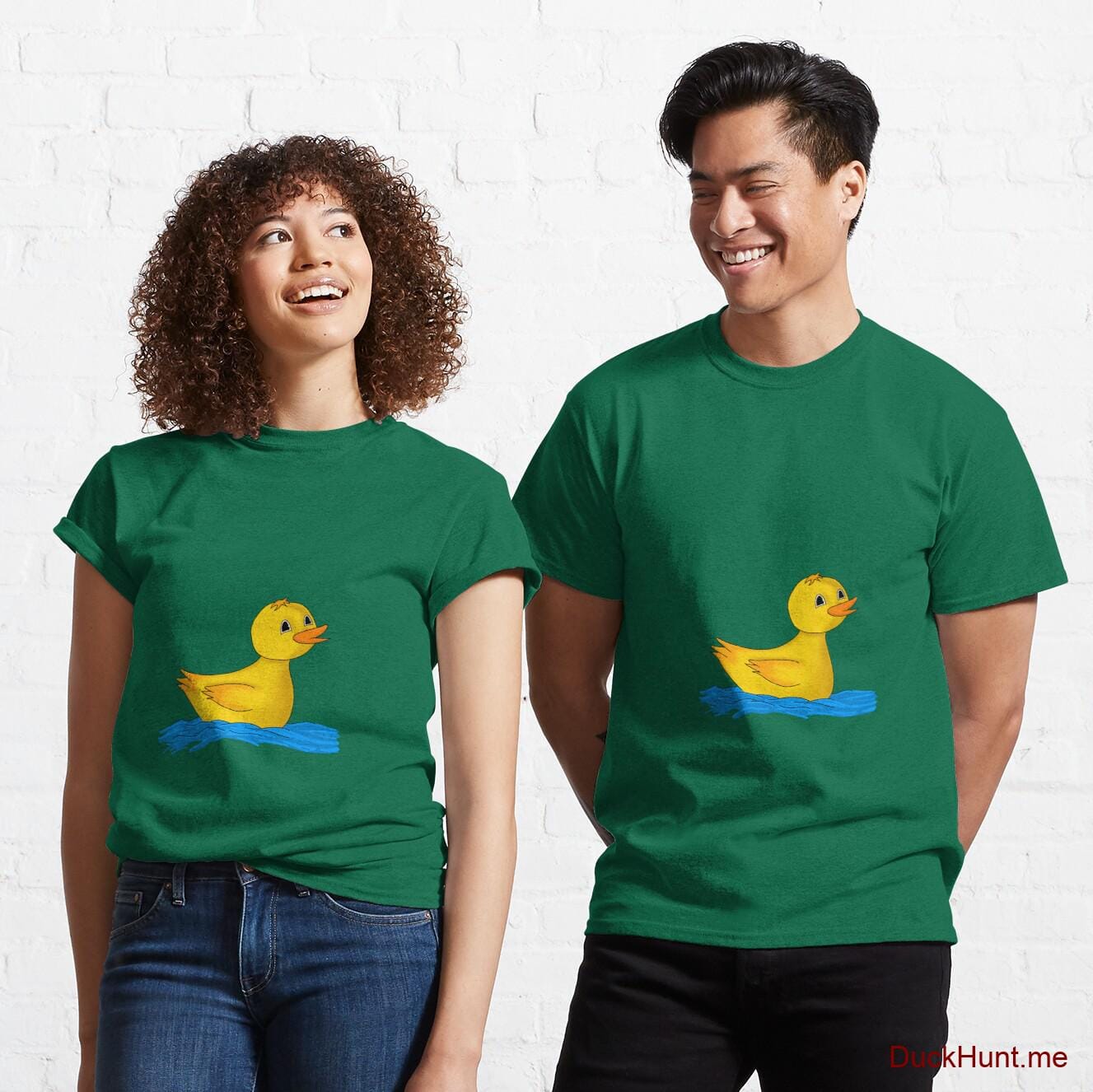 Plastic Duck Green Classic T-Shirt (Front printed)