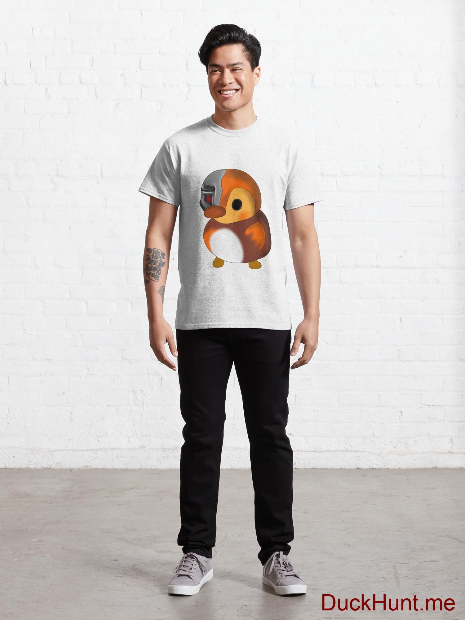 Mechanical Duck White Classic T-Shirt (Front printed) alternative image 6