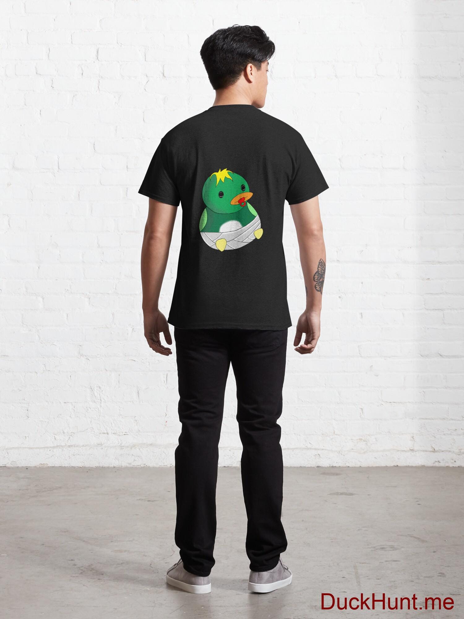 Baby duck Black Classic T-Shirt (Back printed) alternative image 3