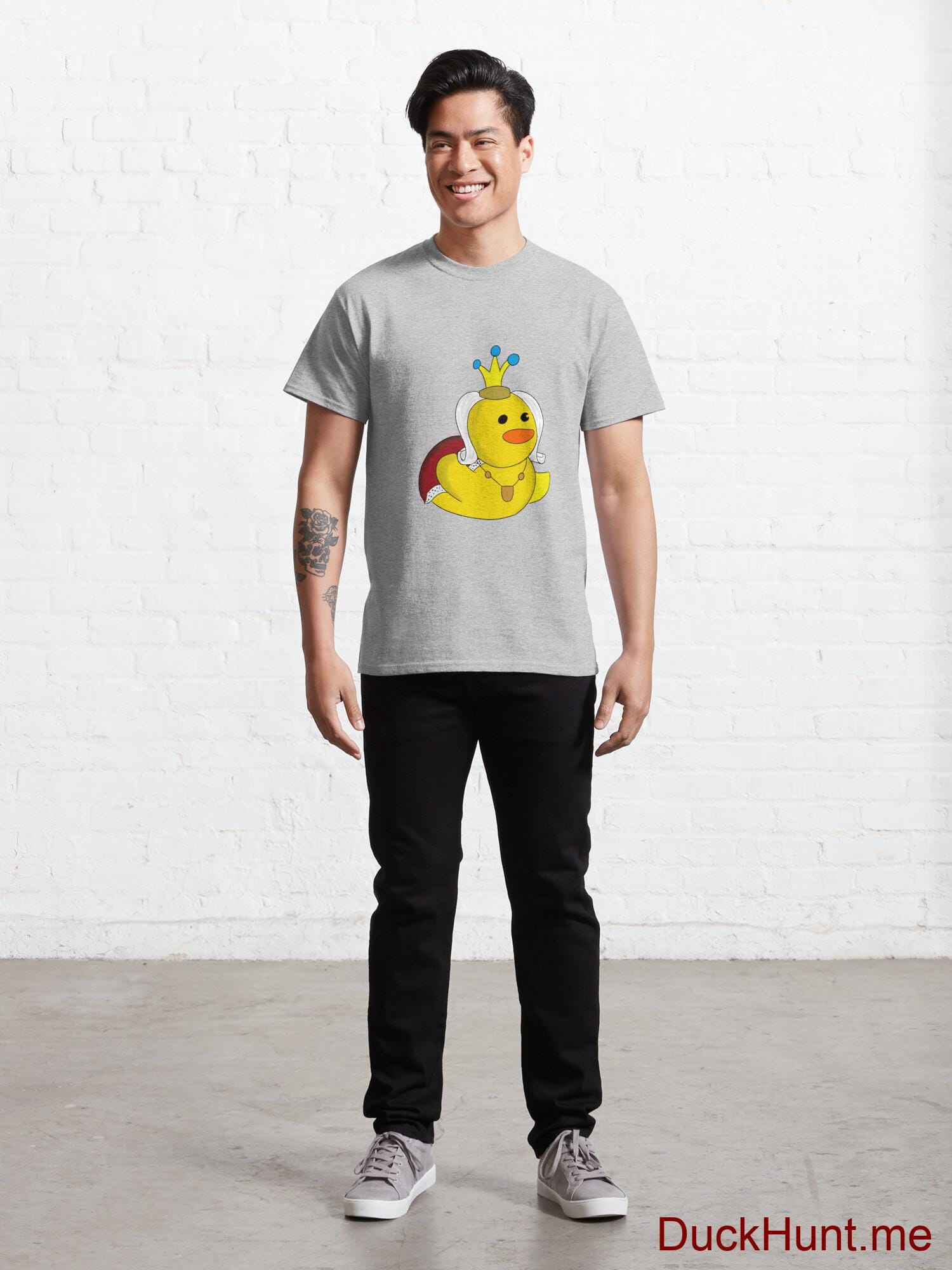 Royal Duck Heather Grey Classic T-Shirt (Front printed) alternative image 6