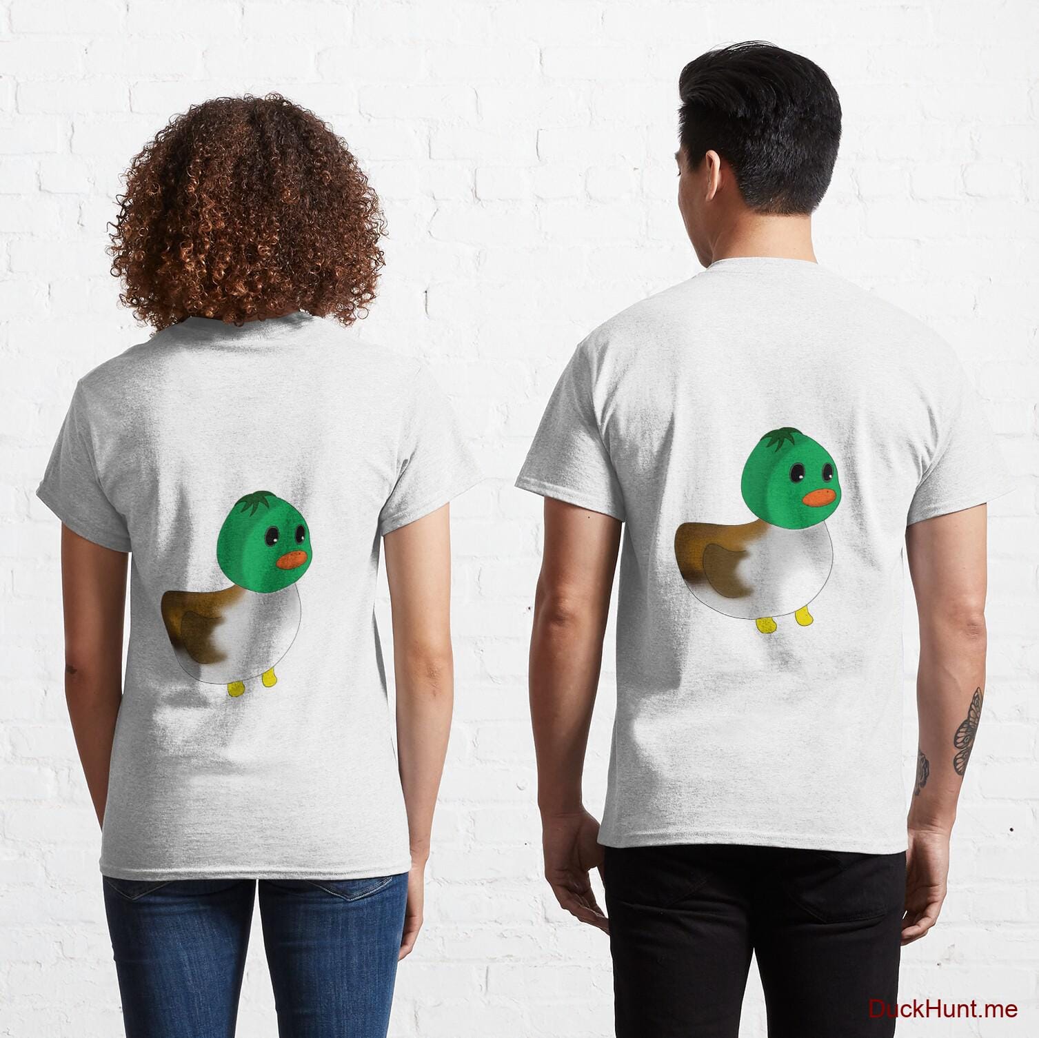 Normal Duck White Classic T-Shirt (Back printed)