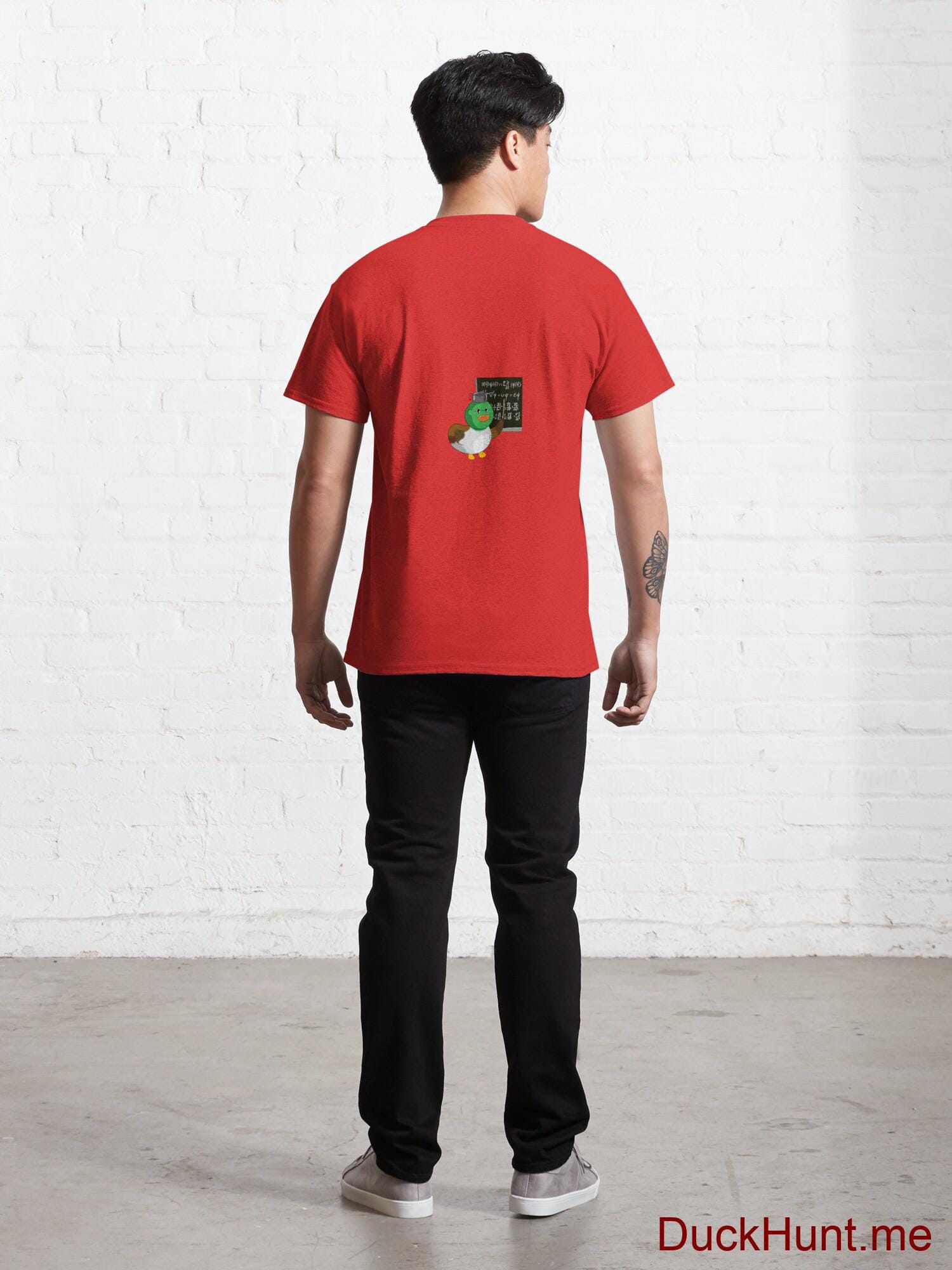 Prof Duck Red Classic T-Shirt (Back printed) alternative image 3