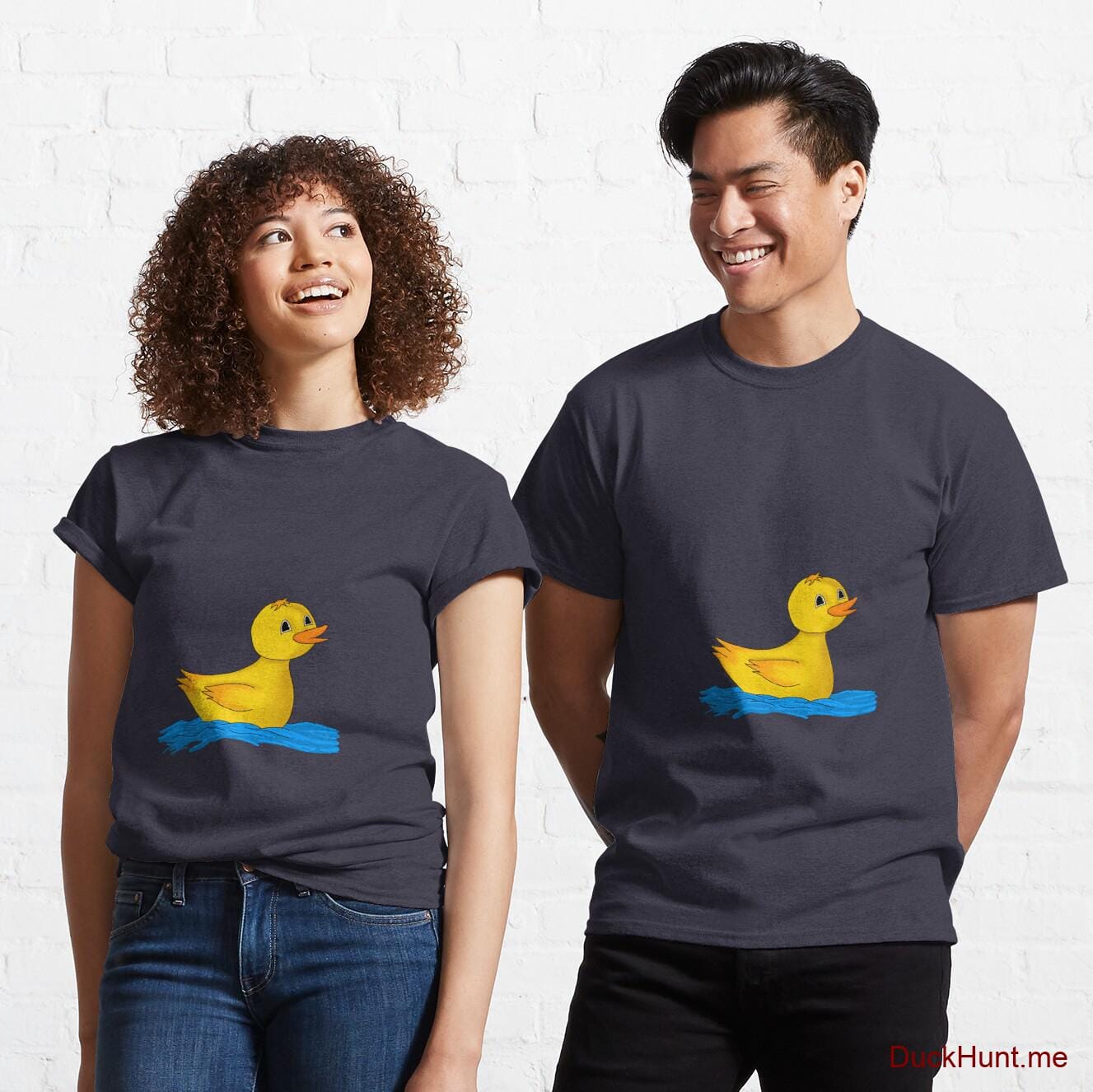 Plastic Duck Navy Classic T-Shirt (Front printed)