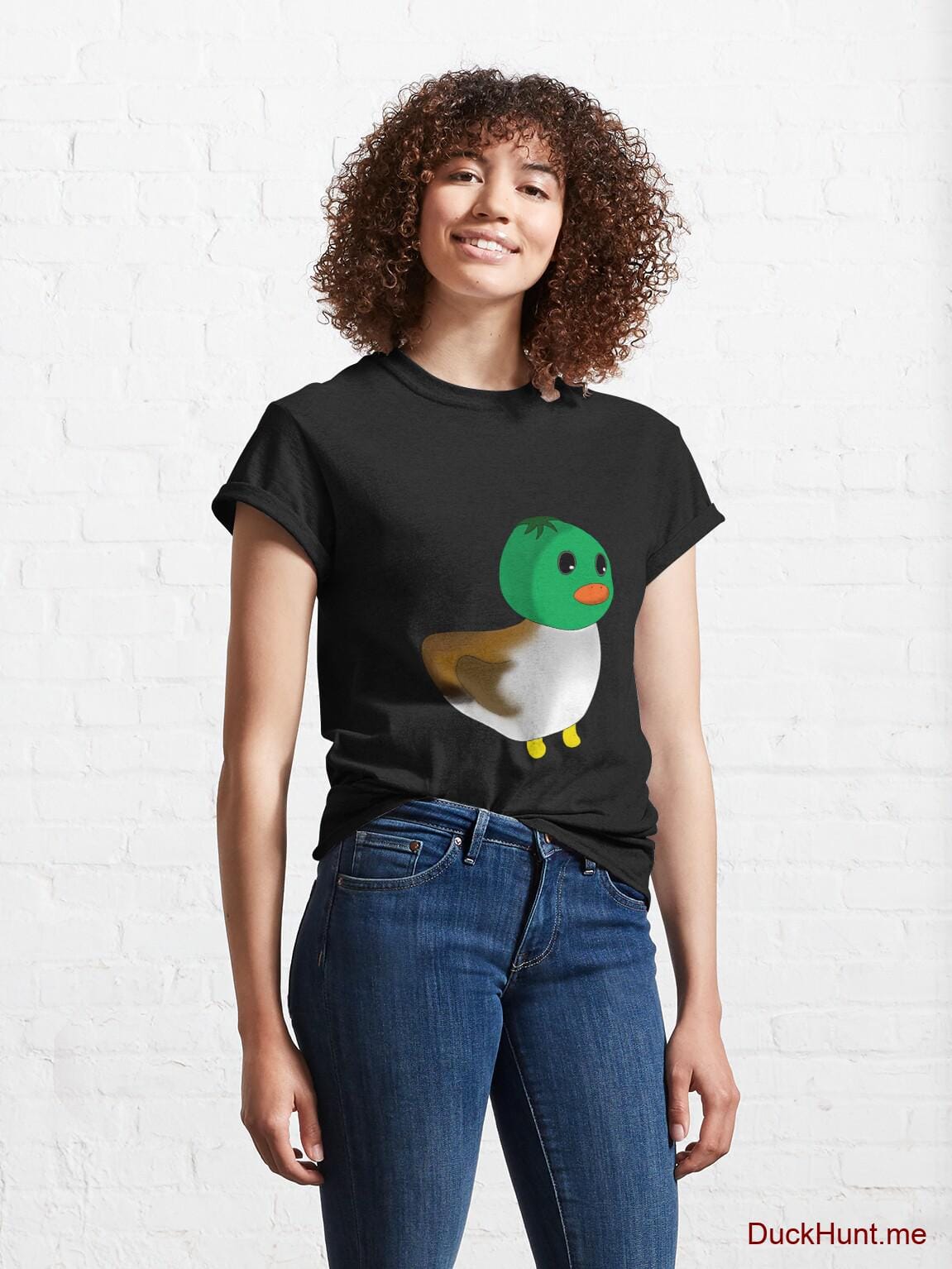 Normal Duck Black Classic T-Shirt (Front printed) alternative image 3