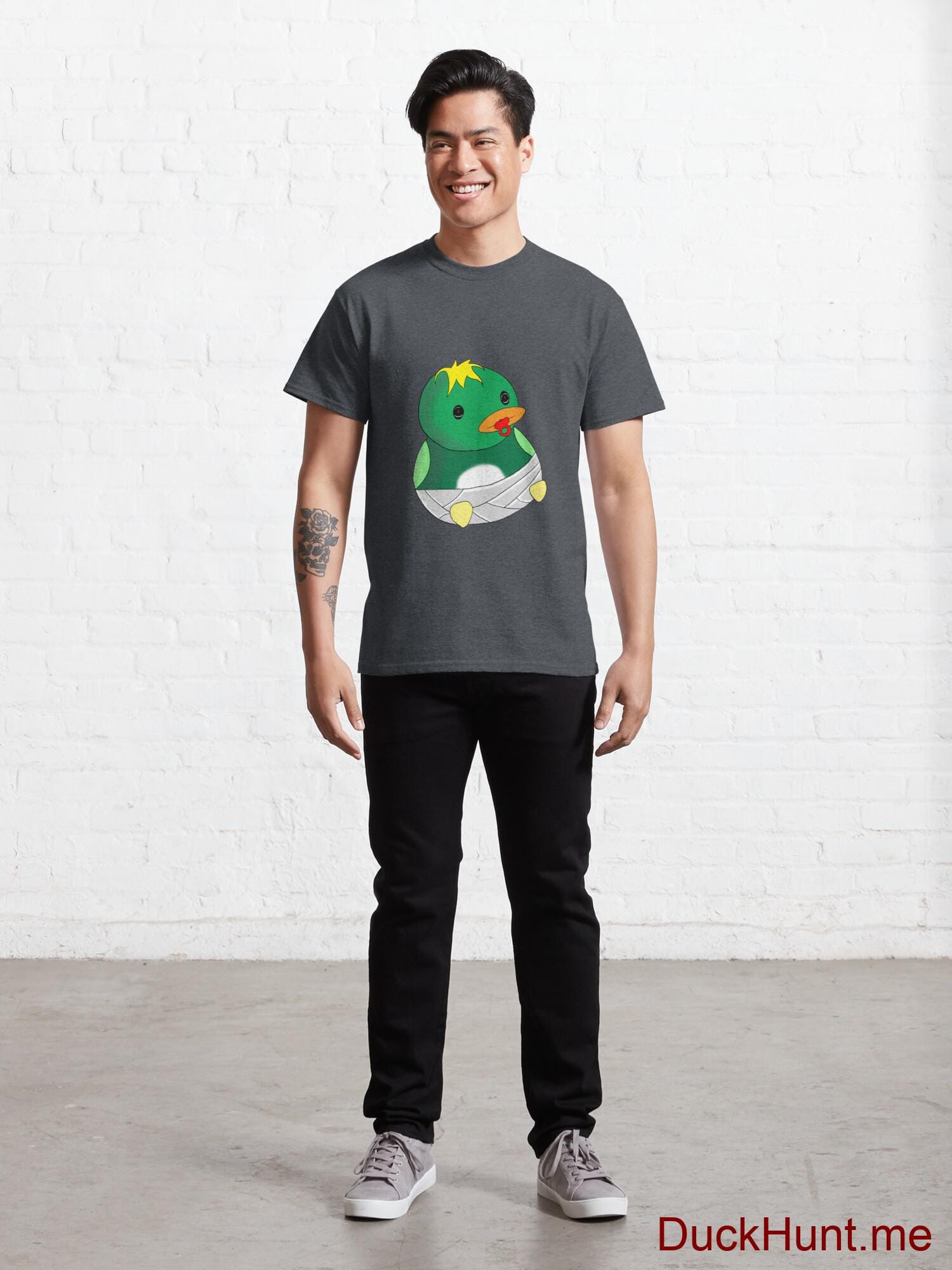 Baby duck Denim Heather Classic T-Shirt (Front printed) alternative image 6