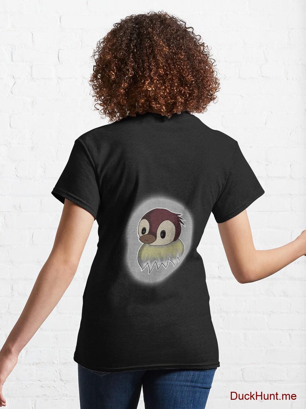 Ghost Duck (foggy) Black Classic T-Shirt (Back printed) alternative image 4