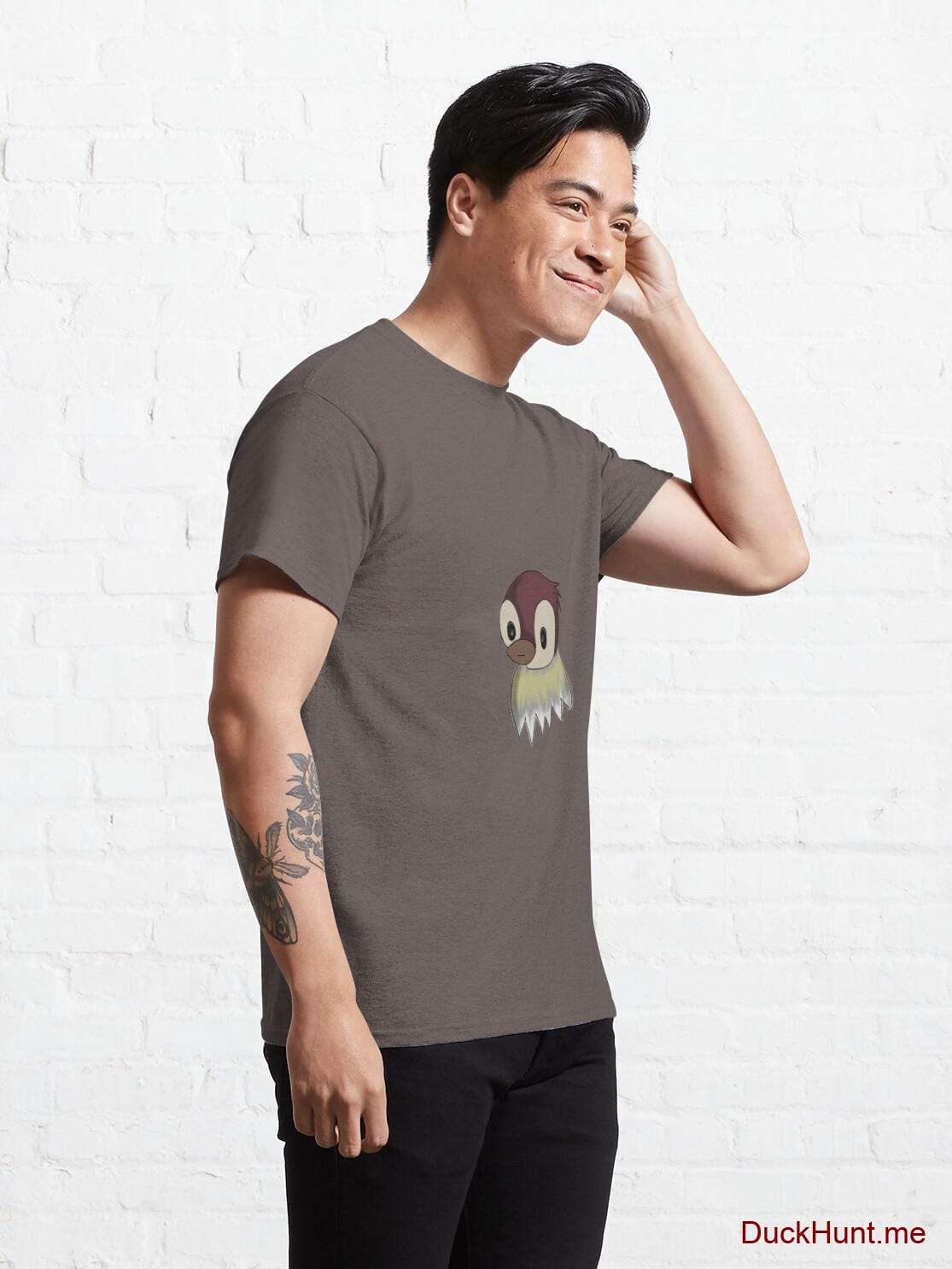 Ghost Duck (fogless) Dark Grey Classic T-Shirt (Front printed) alternative image 4