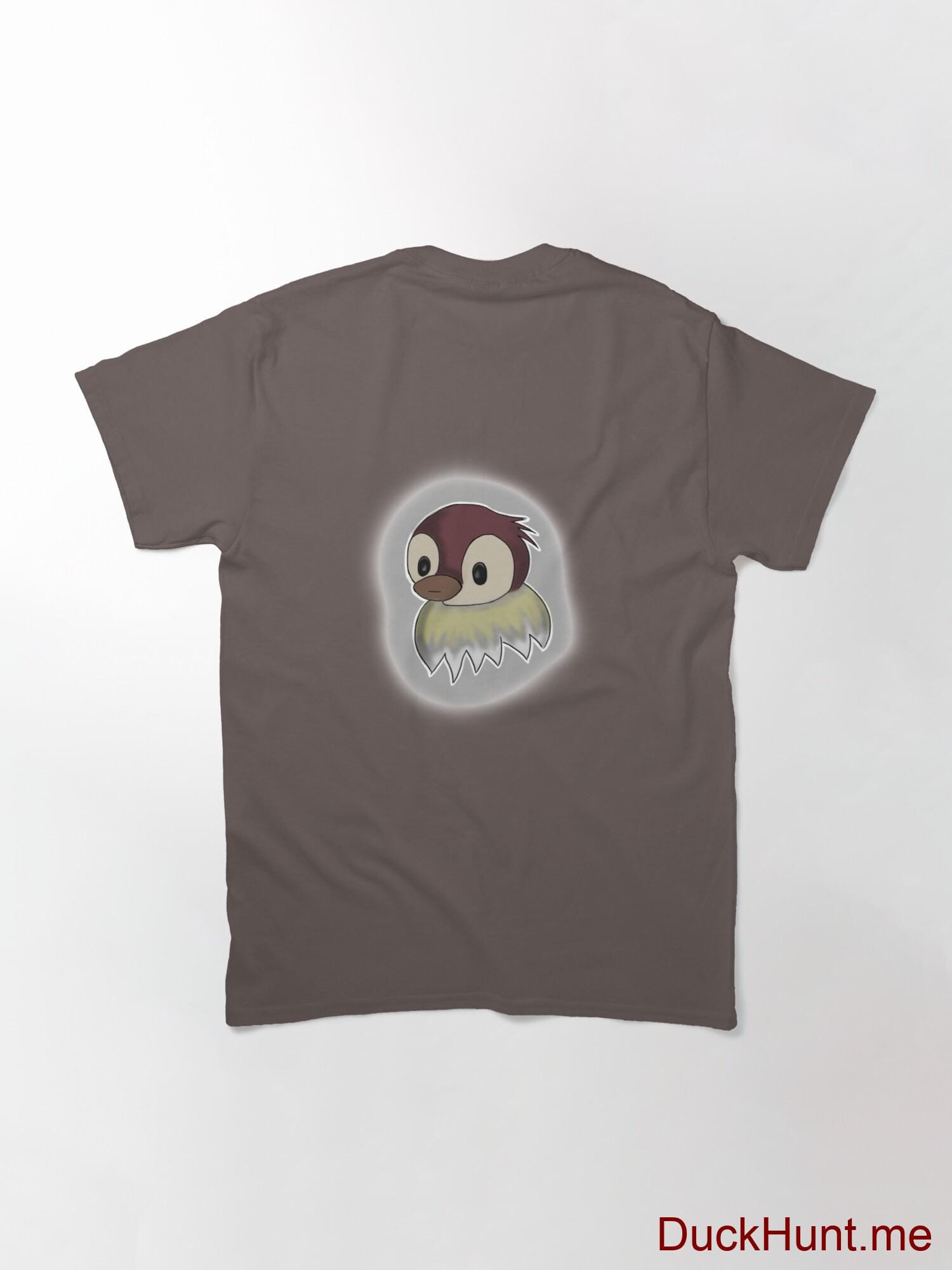 Ghost Duck (foggy) Dark Grey Classic T-Shirt (Back printed) alternative image 1