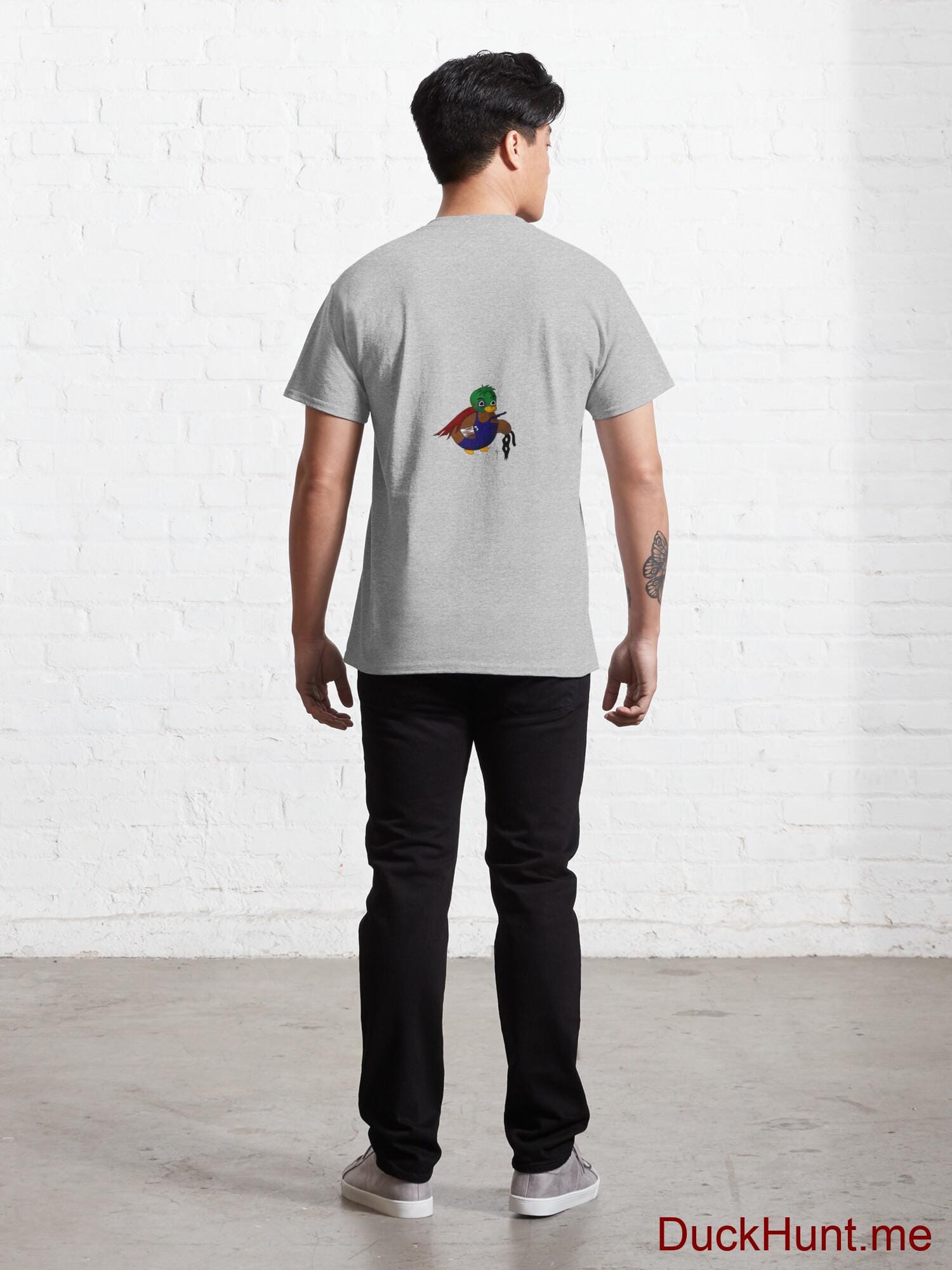 Dead DuckHunt Boss (smokeless) Heather Grey Classic T-Shirt (Back printed) alternative image 3