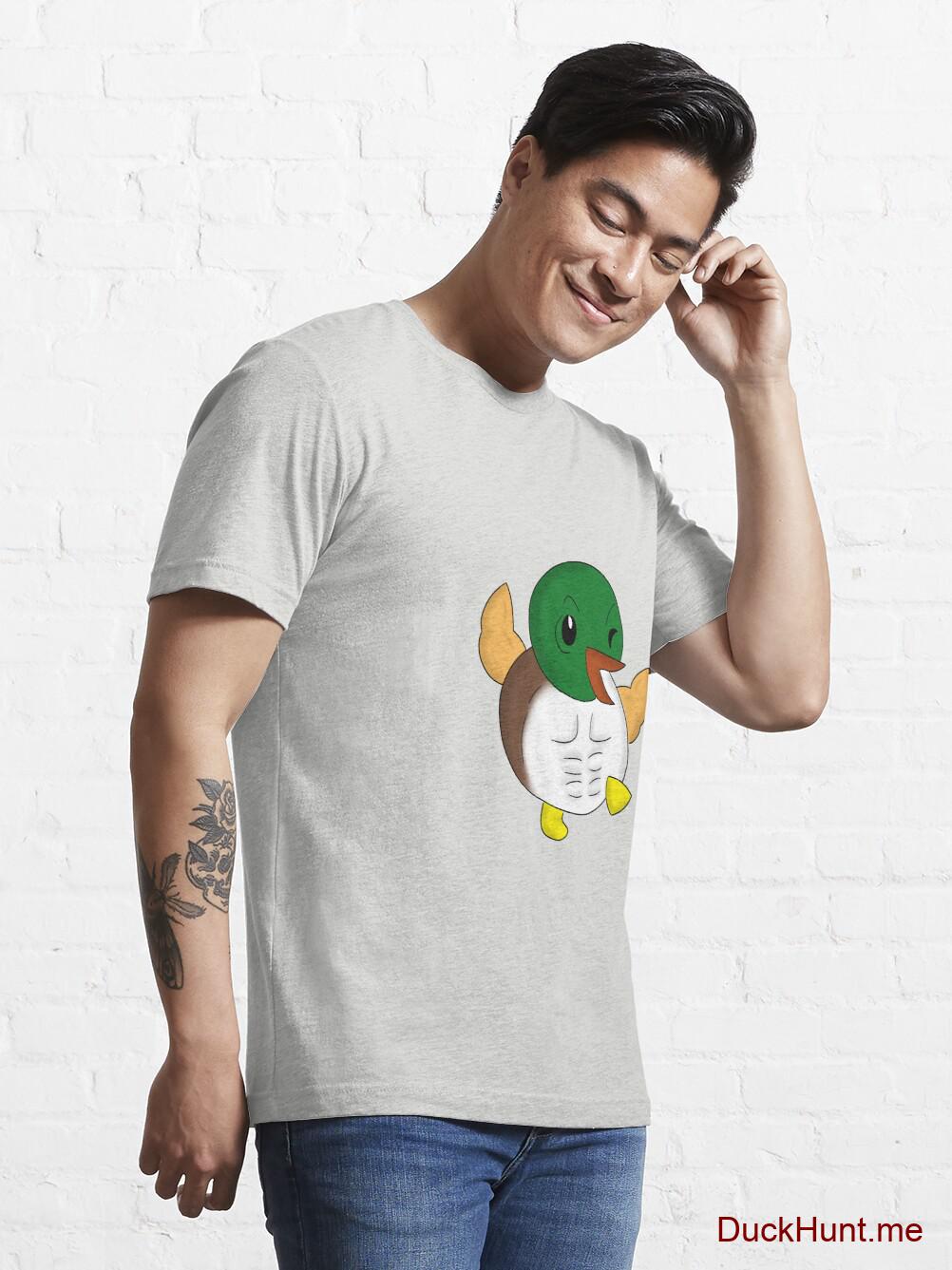 Super duck Light Grey Essential T-Shirt (Front printed) alternative image 6