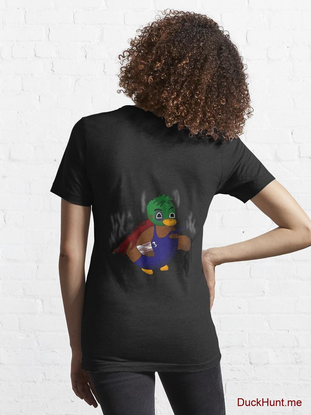 Dead Boss Duck (smoky) Black Essential T-Shirt (Back printed) alternative image 4