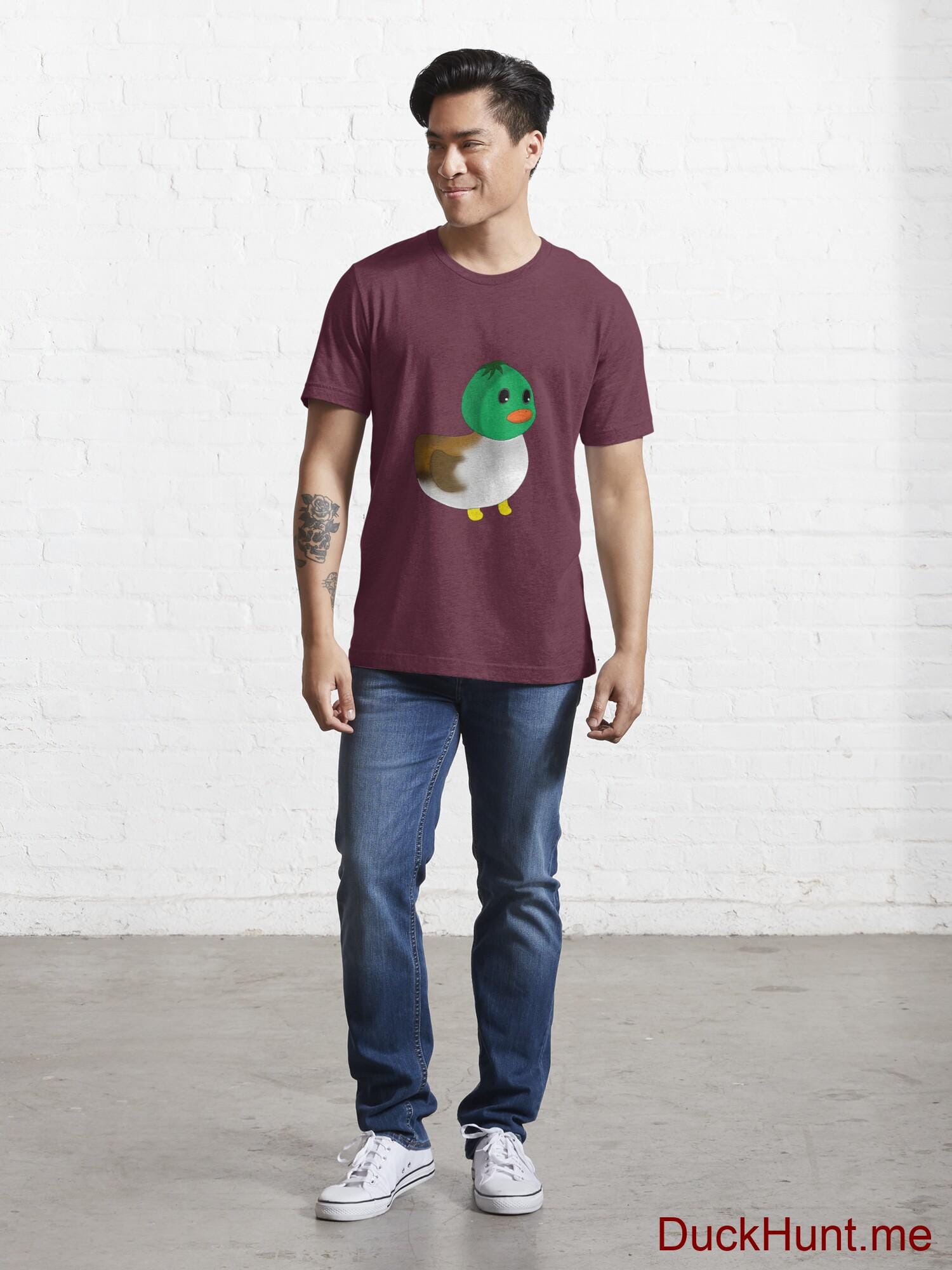 Normal Duck Dark Red Essential T-Shirt (Front printed) alternative image 4